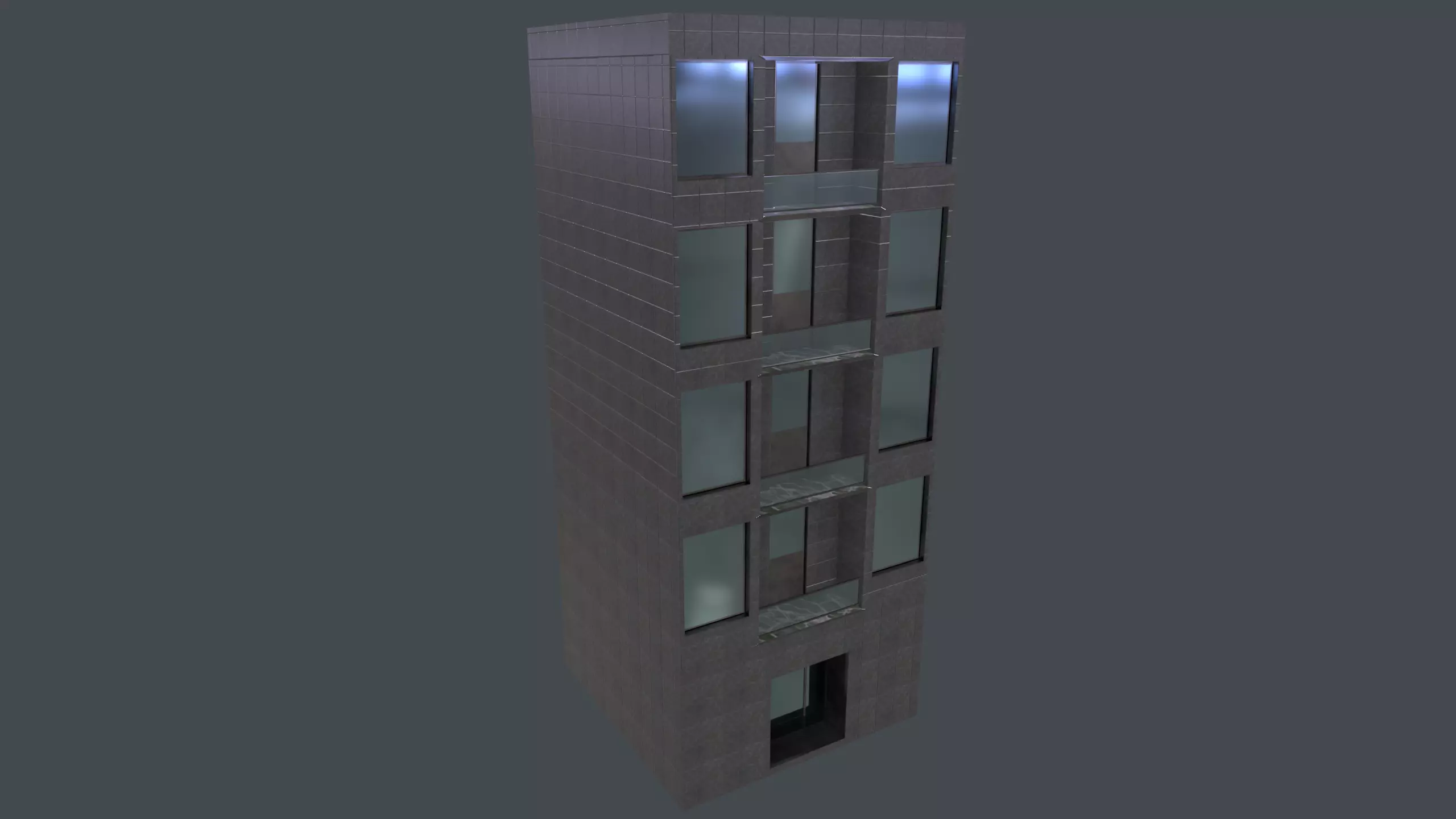 Building tall Low-poly 3D model_0