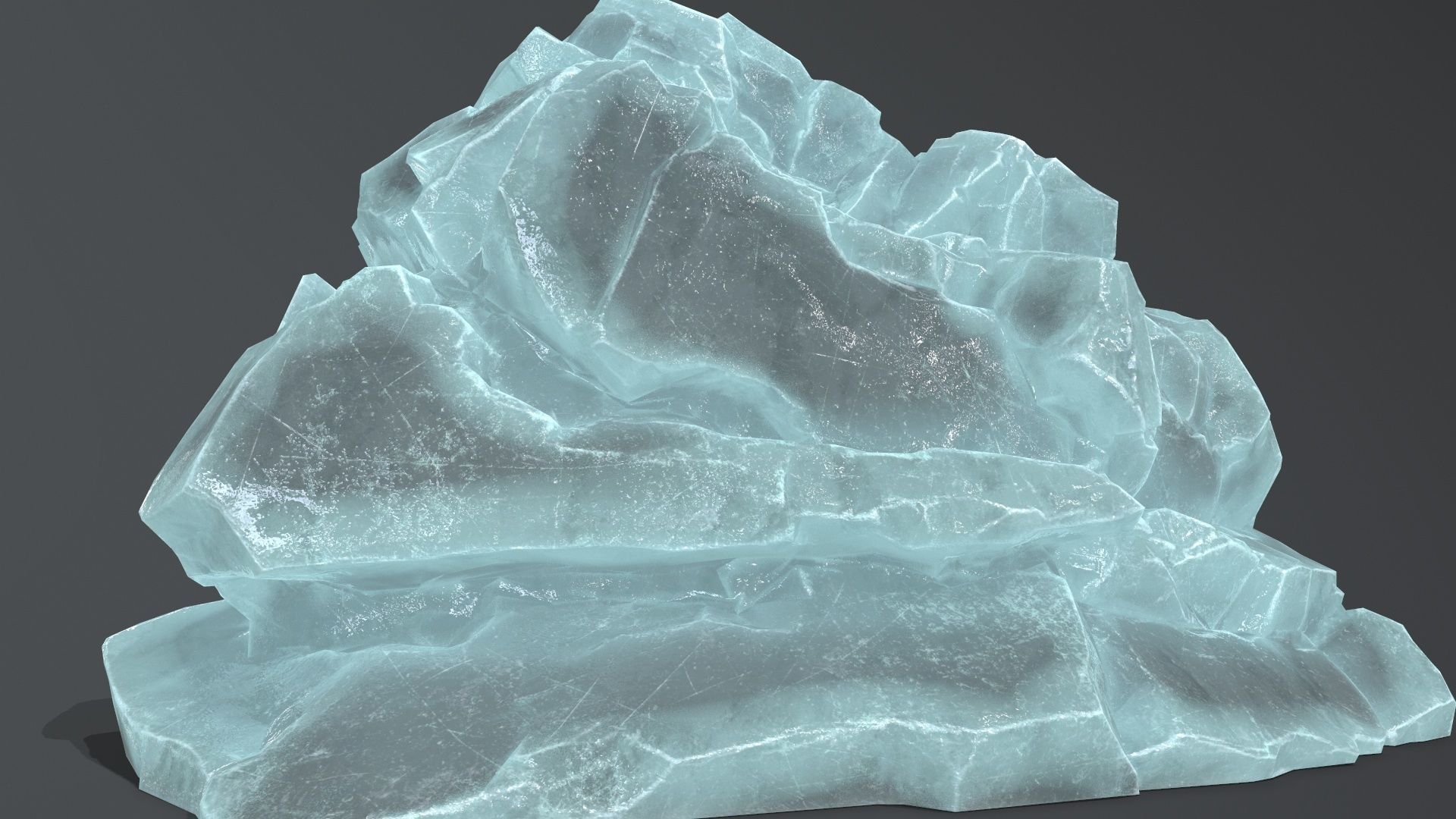 Ice Mountain Low-poly 3D model_14