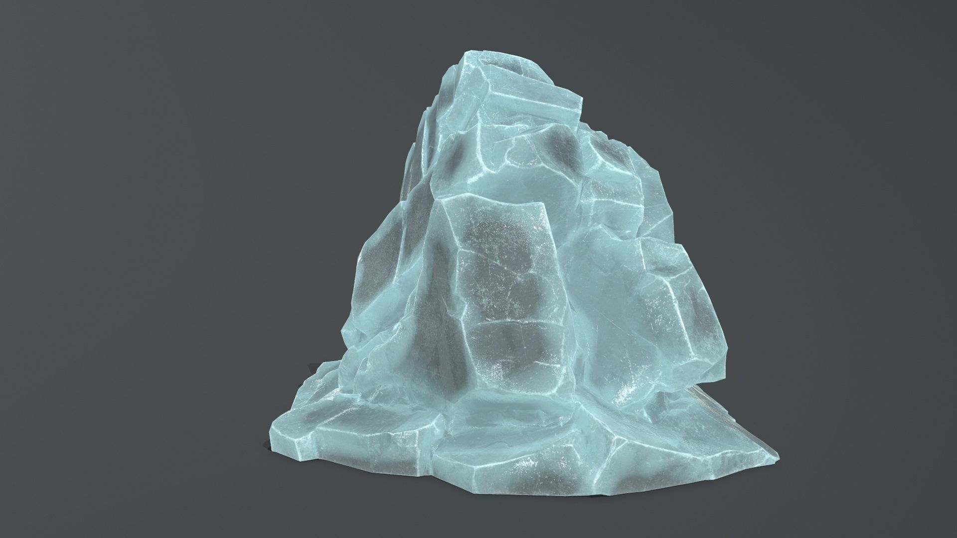 Ice Mountain Low-poly 3D model_8