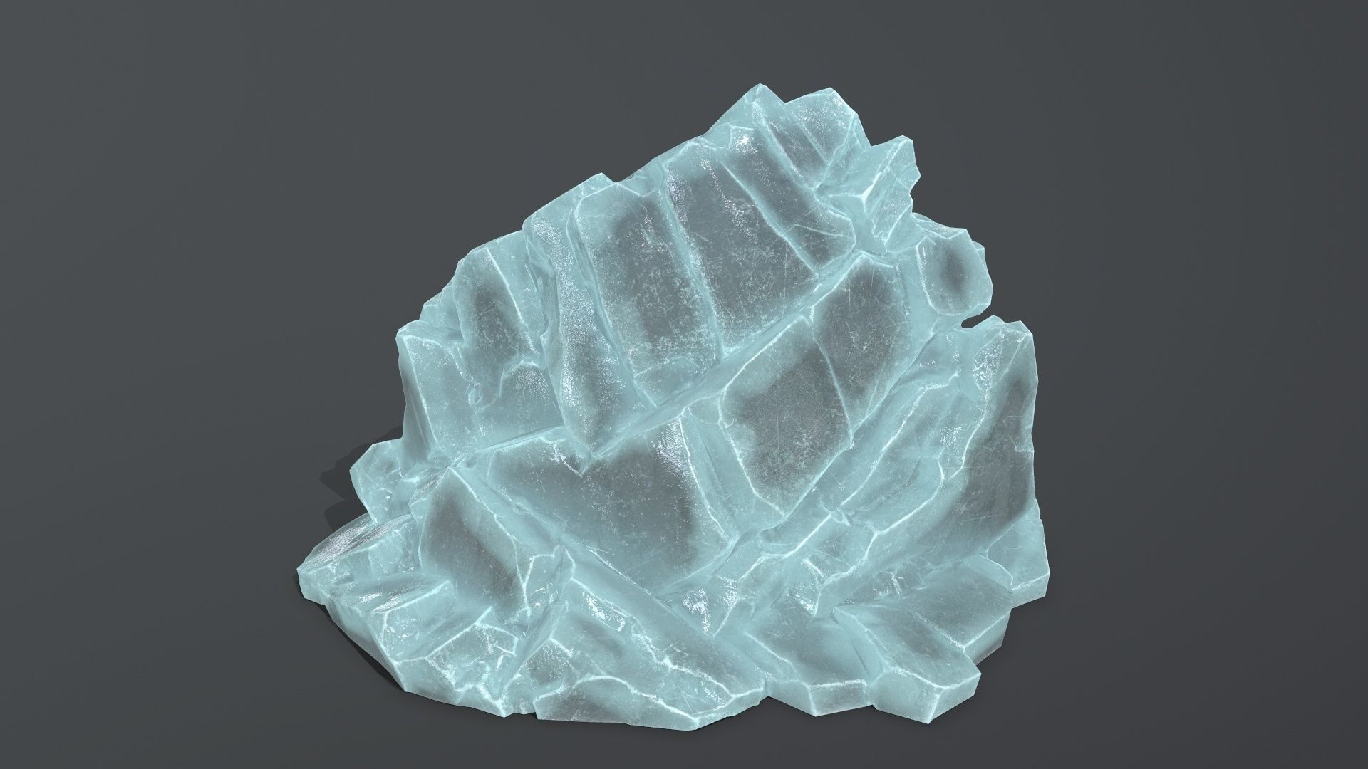 Ice Mountain Low-poly 3D model_10