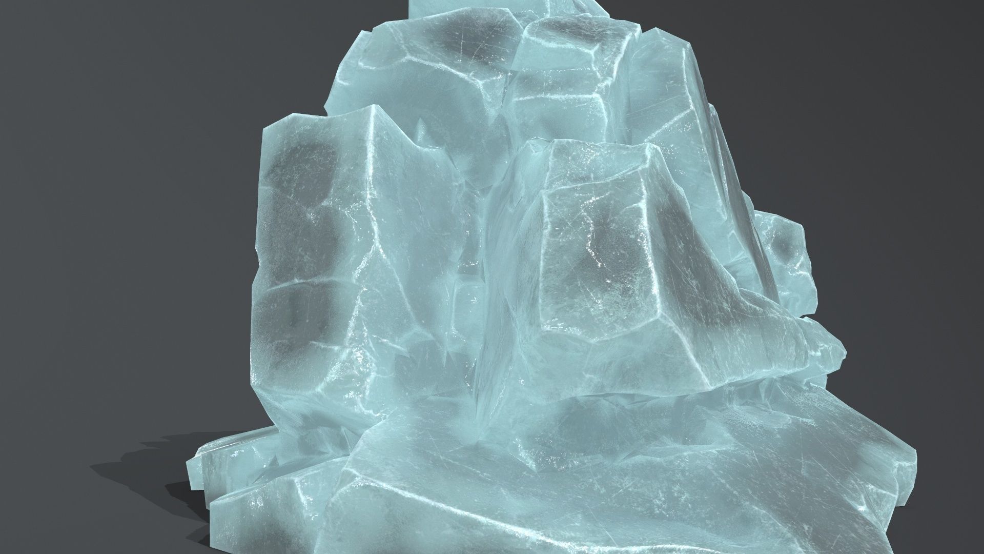 Ice Mountain Low-poly 3D model_15