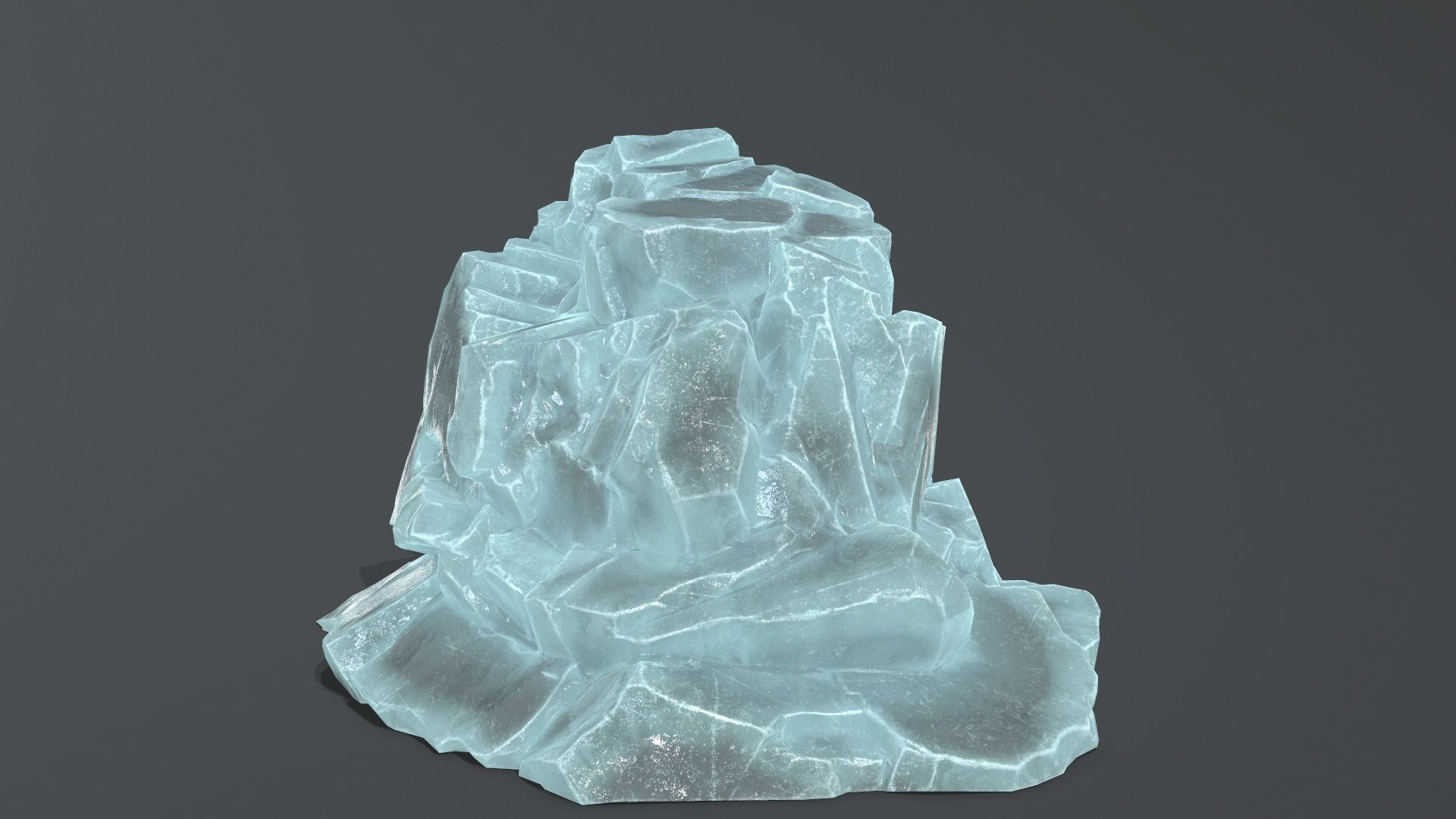 Ice Mountain Low-poly 3D model_4