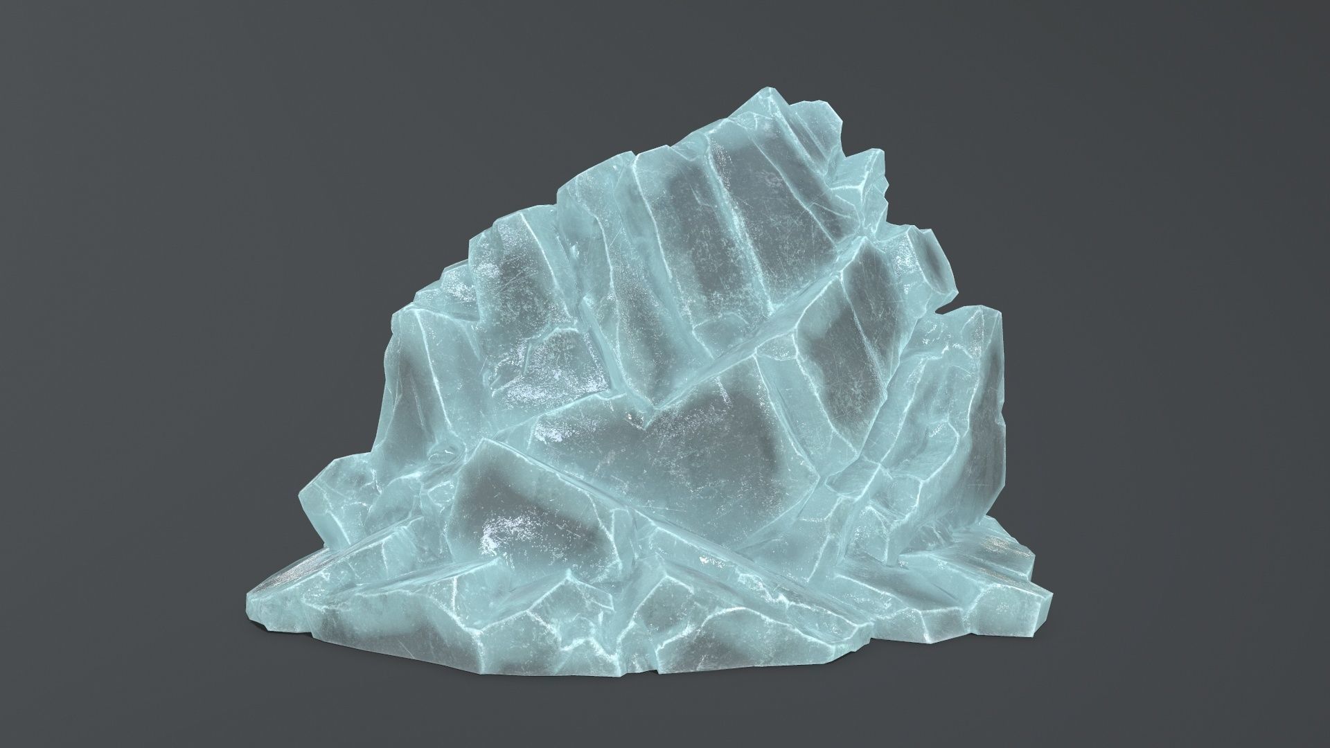 Ice Mountain Low-poly 3D model_2