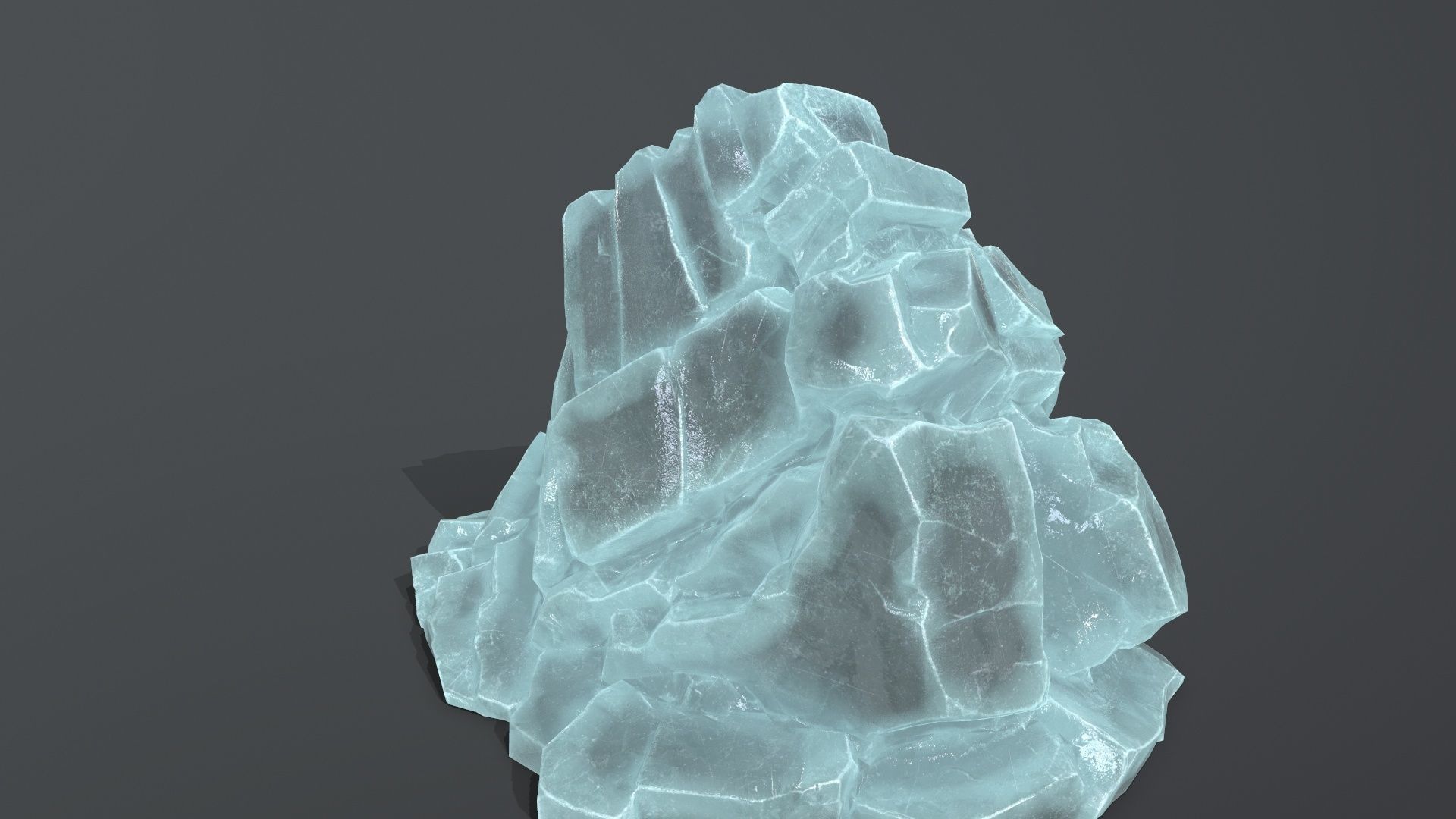 Ice Mountain Low-poly 3D model_11