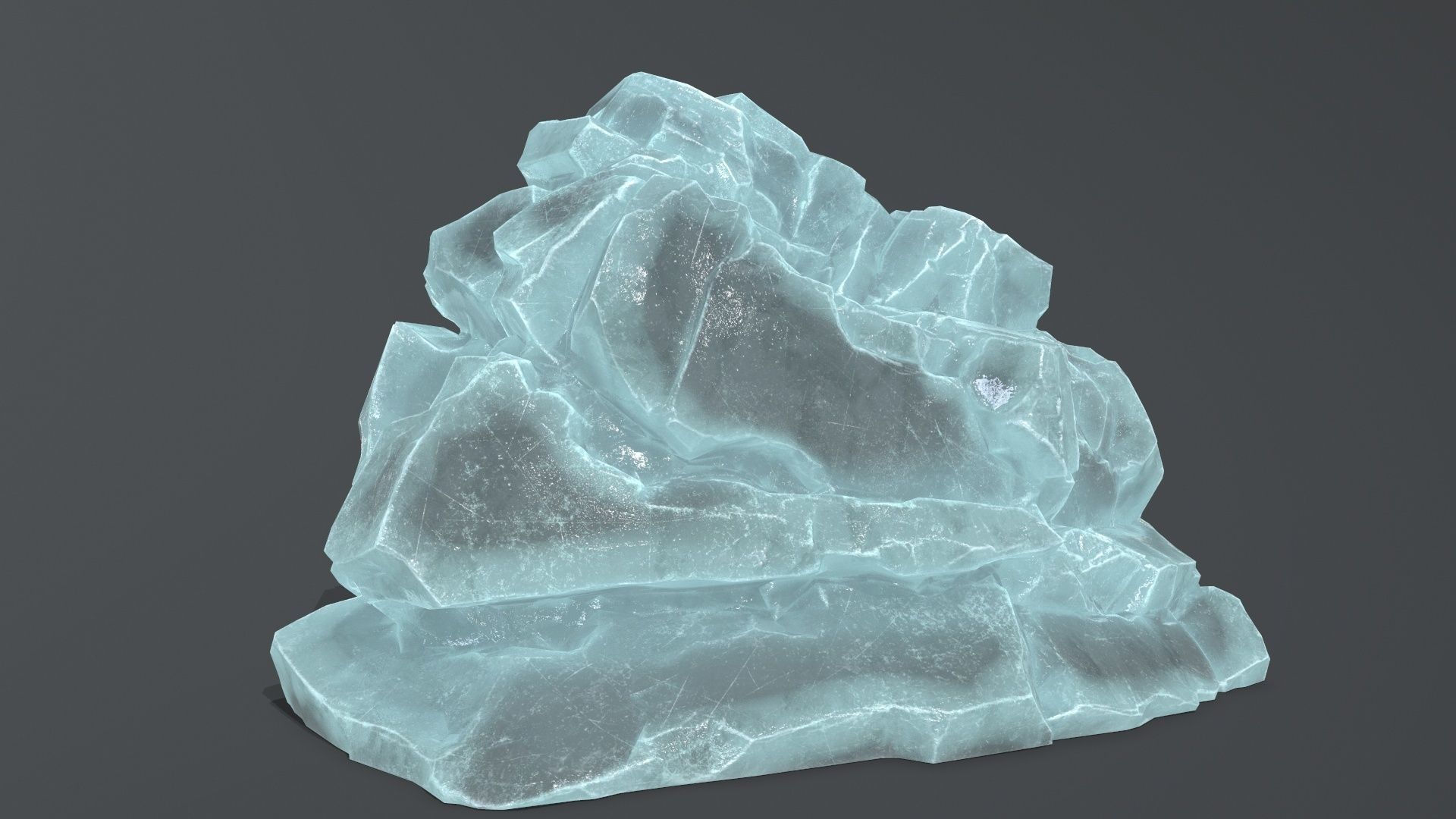 Ice Mountain Low-poly 3D model_6