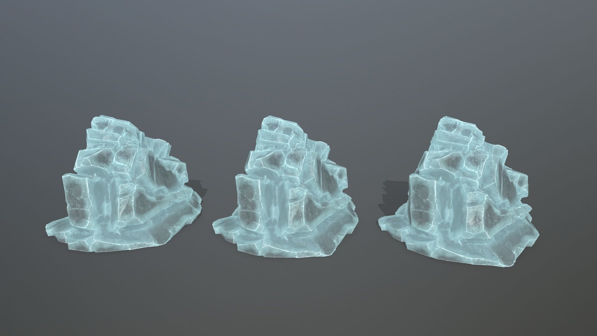 Ice Mountain Low-poly 3D model_17