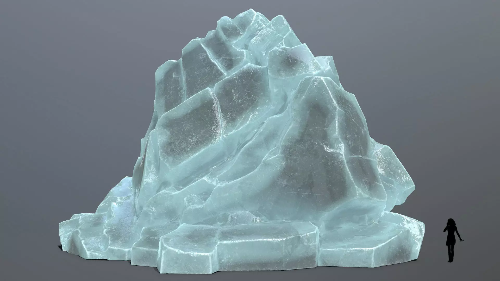 Ice Mountain Low-poly 3D model_0