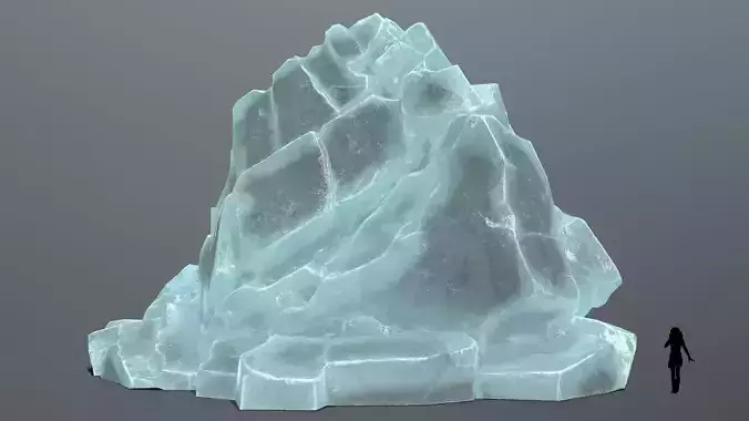 Ice Mountain Low-poly 3D model