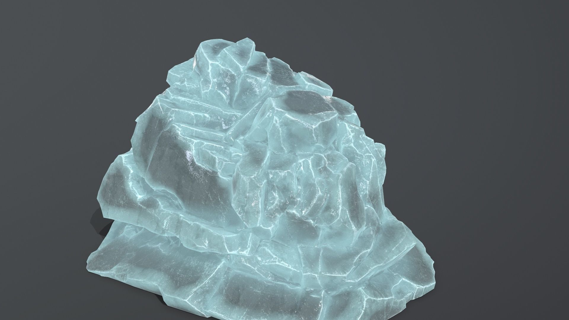 Ice Mountain Low-poly 3D model_13