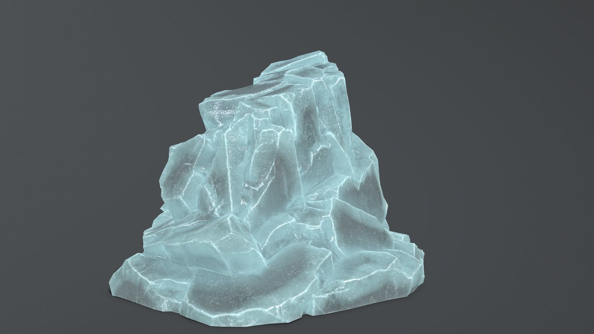 Ice Mountain Low-poly 3D model_3