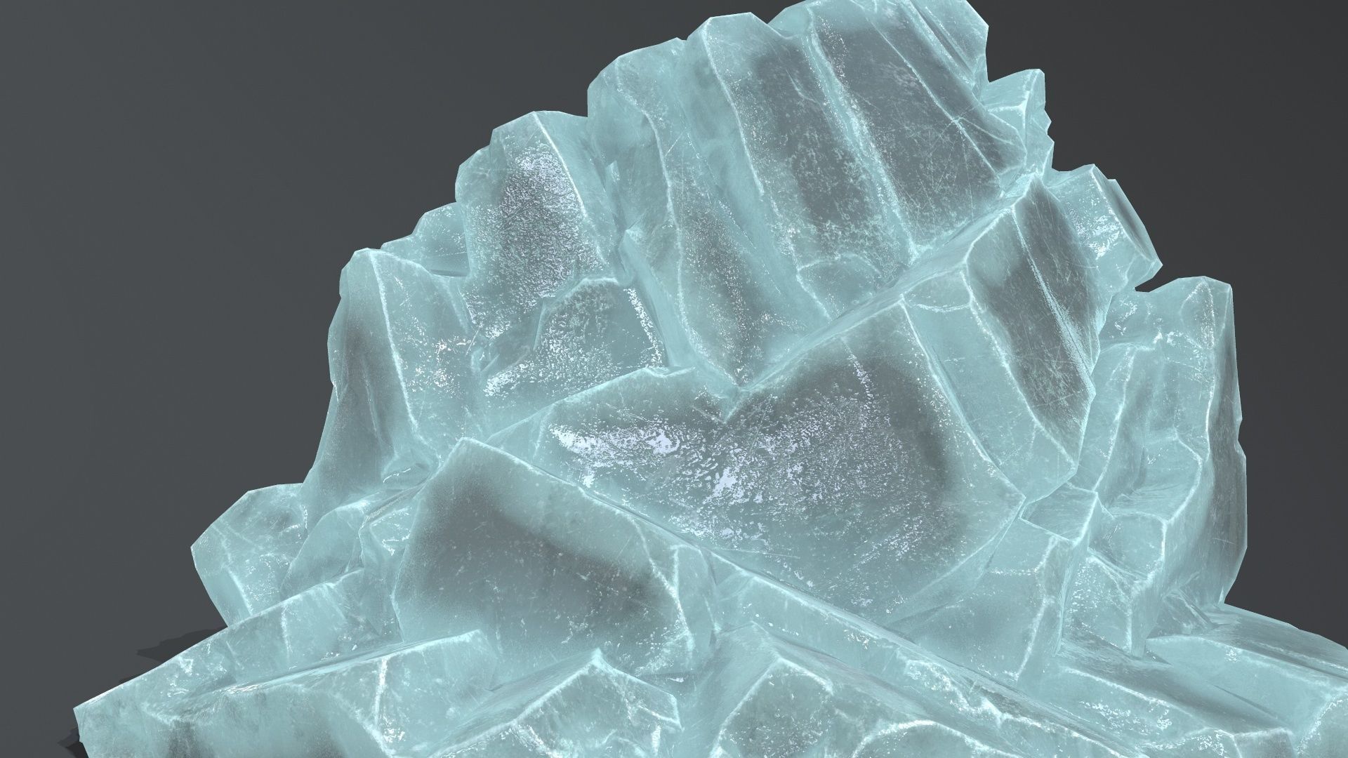 Ice Mountain Low-poly 3D model_16