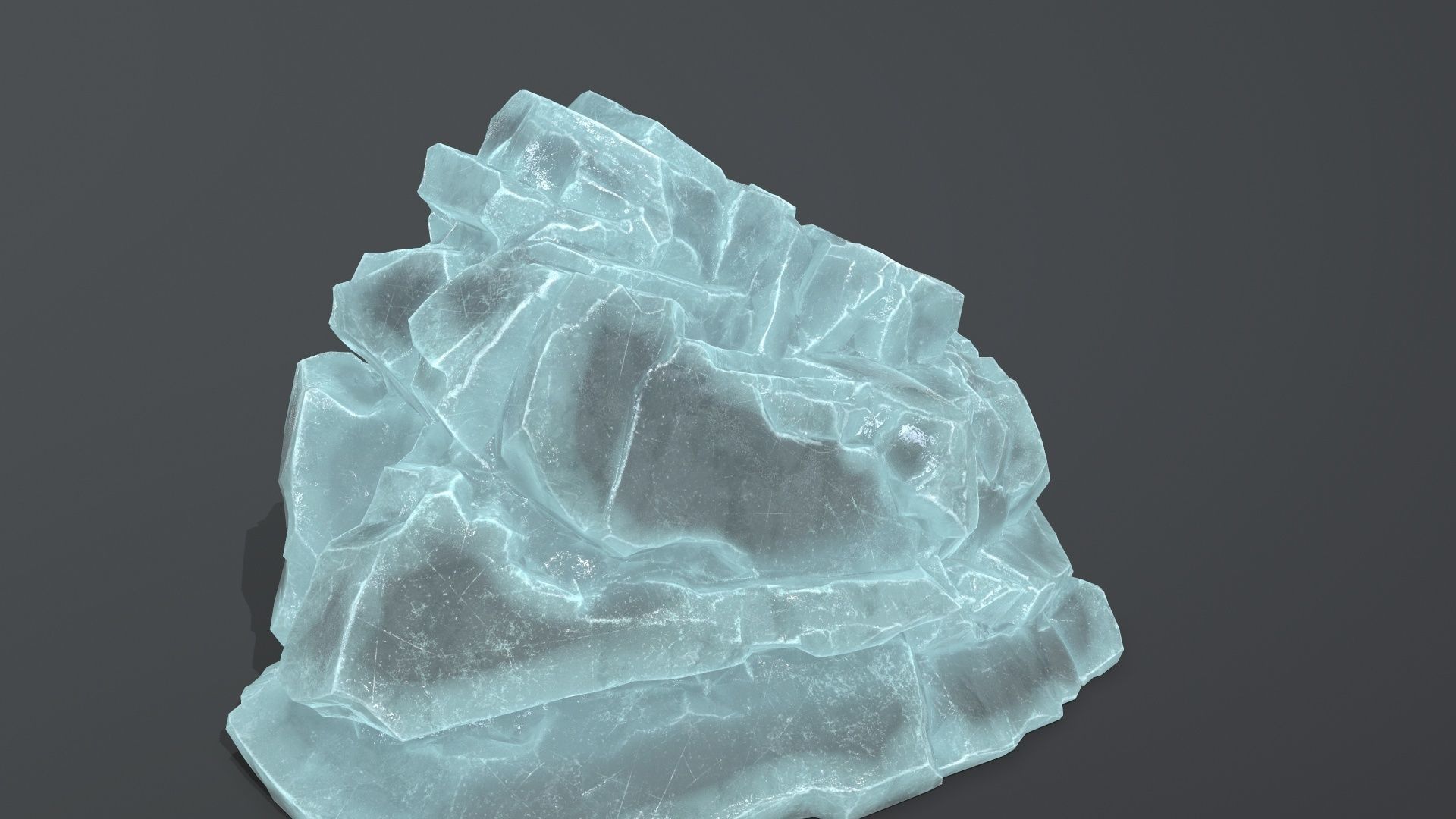 Ice Mountain Low-poly 3D model_12