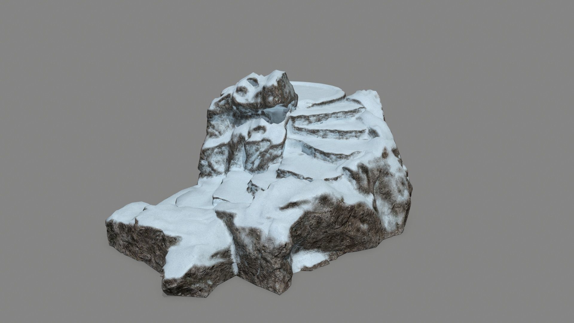 Snowy Ladder Low-poly 3D model_3