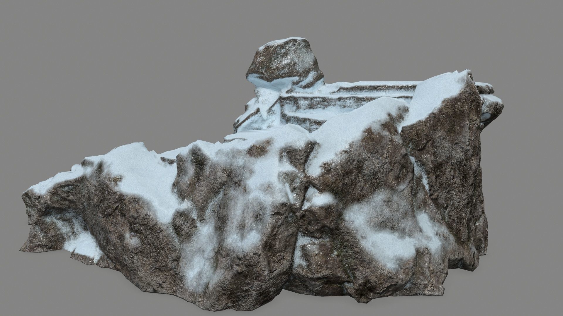 Snowy Ladder Low-poly 3D model_9