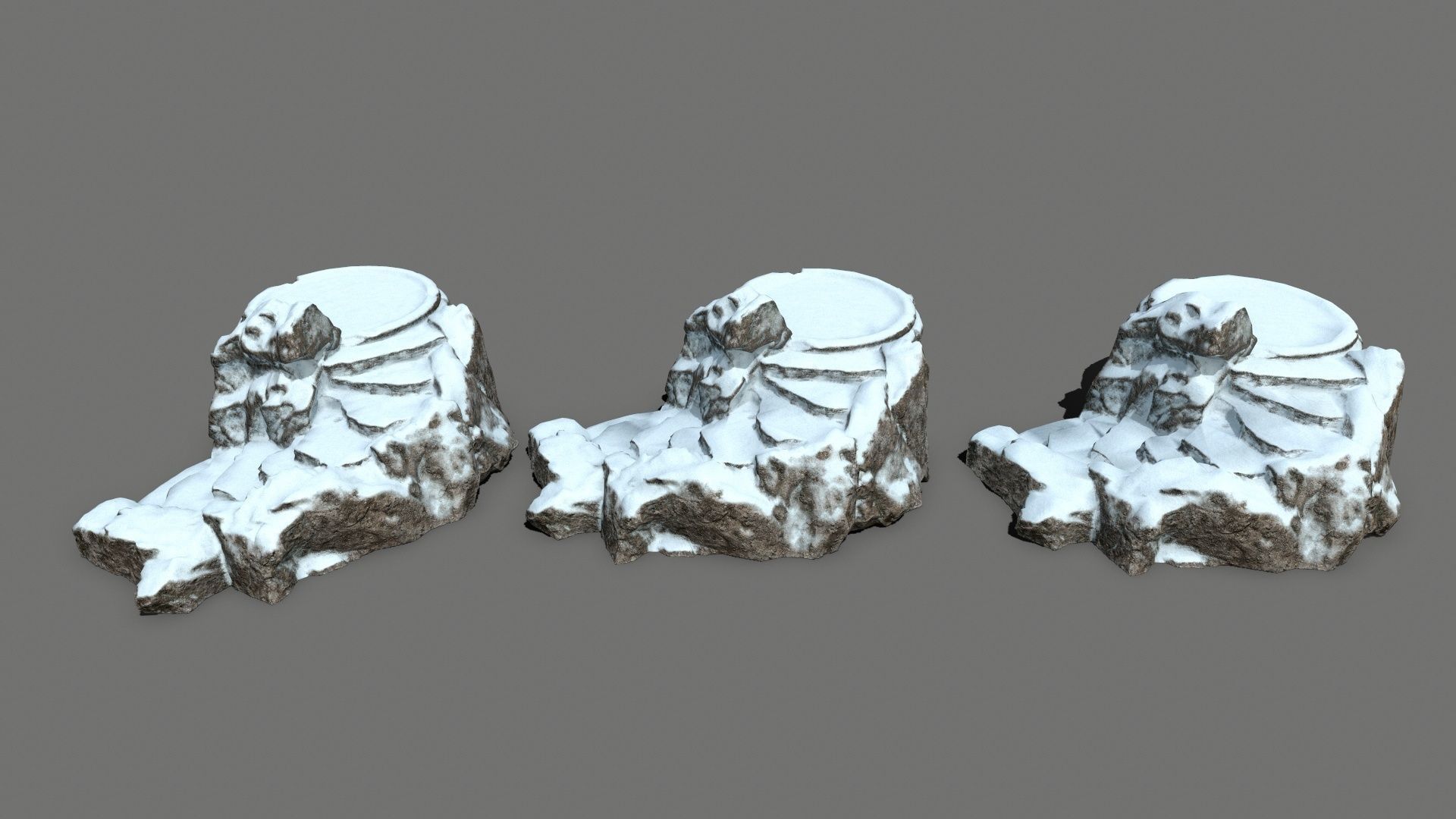 Snowy Ladder Low-poly 3D model_13