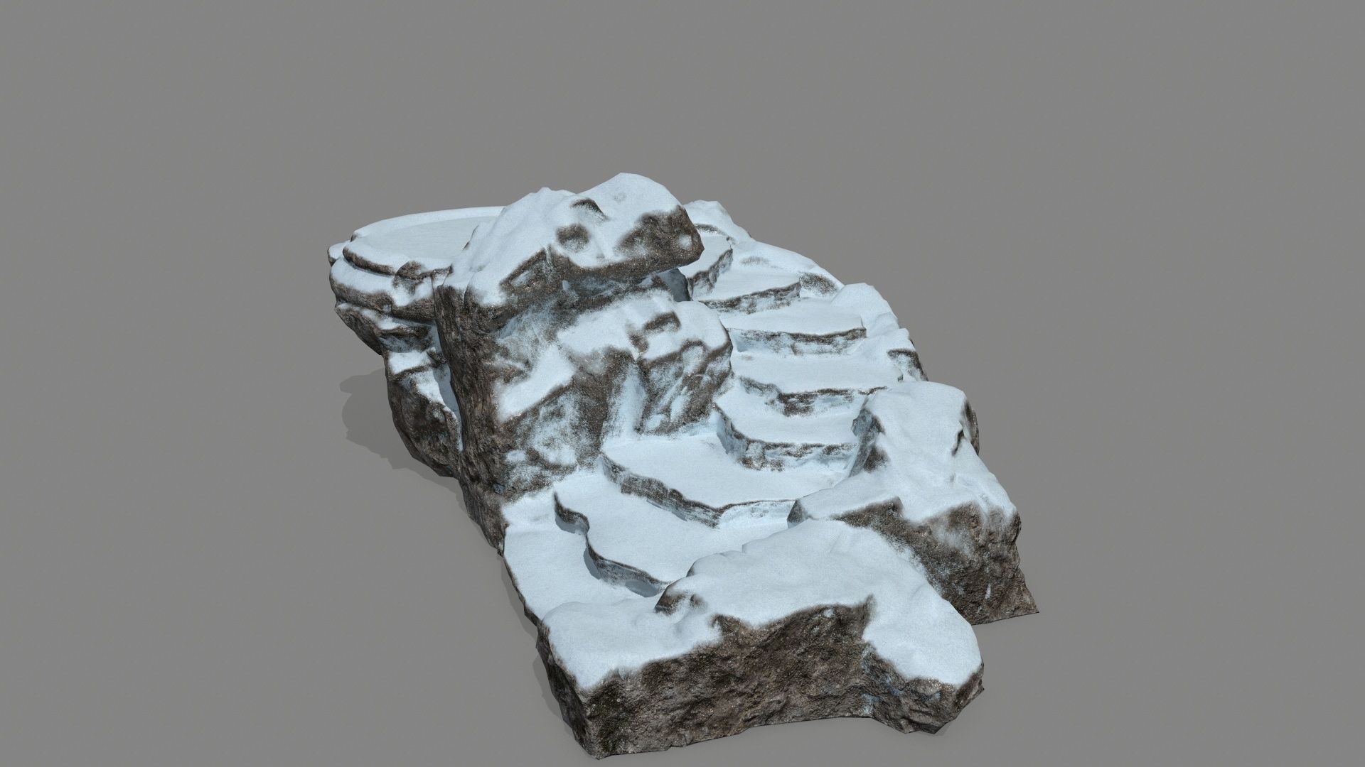 Snowy Ladder Low-poly 3D model_2