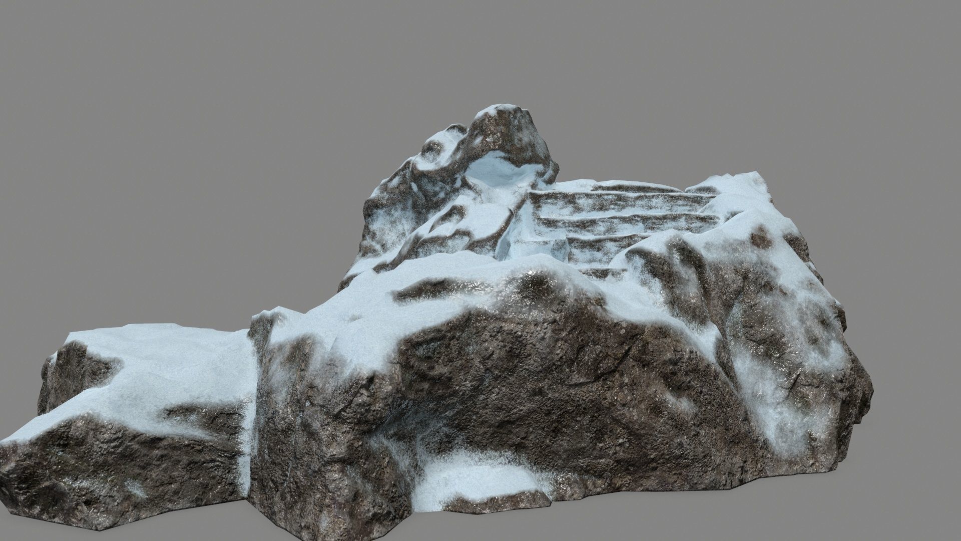 Snowy Ladder Low-poly 3D model_8