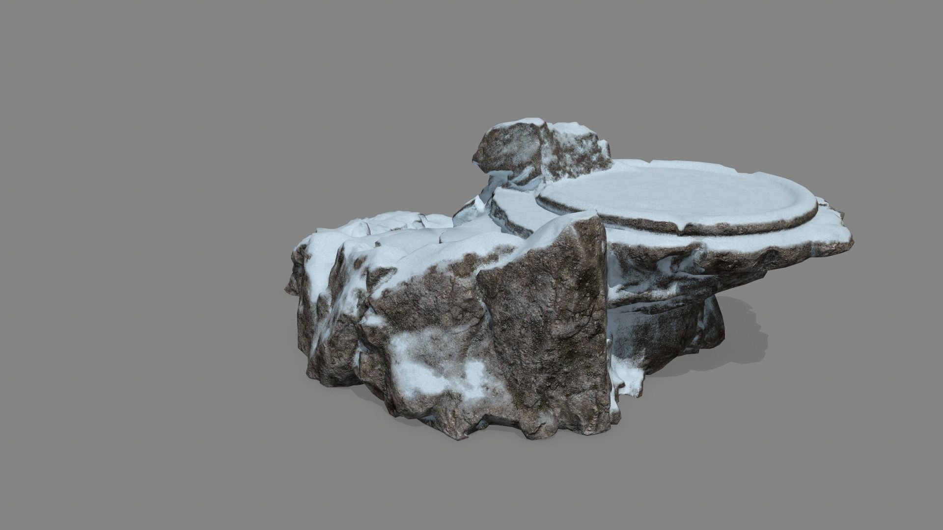 Snowy Ladder Low-poly 3D model_5