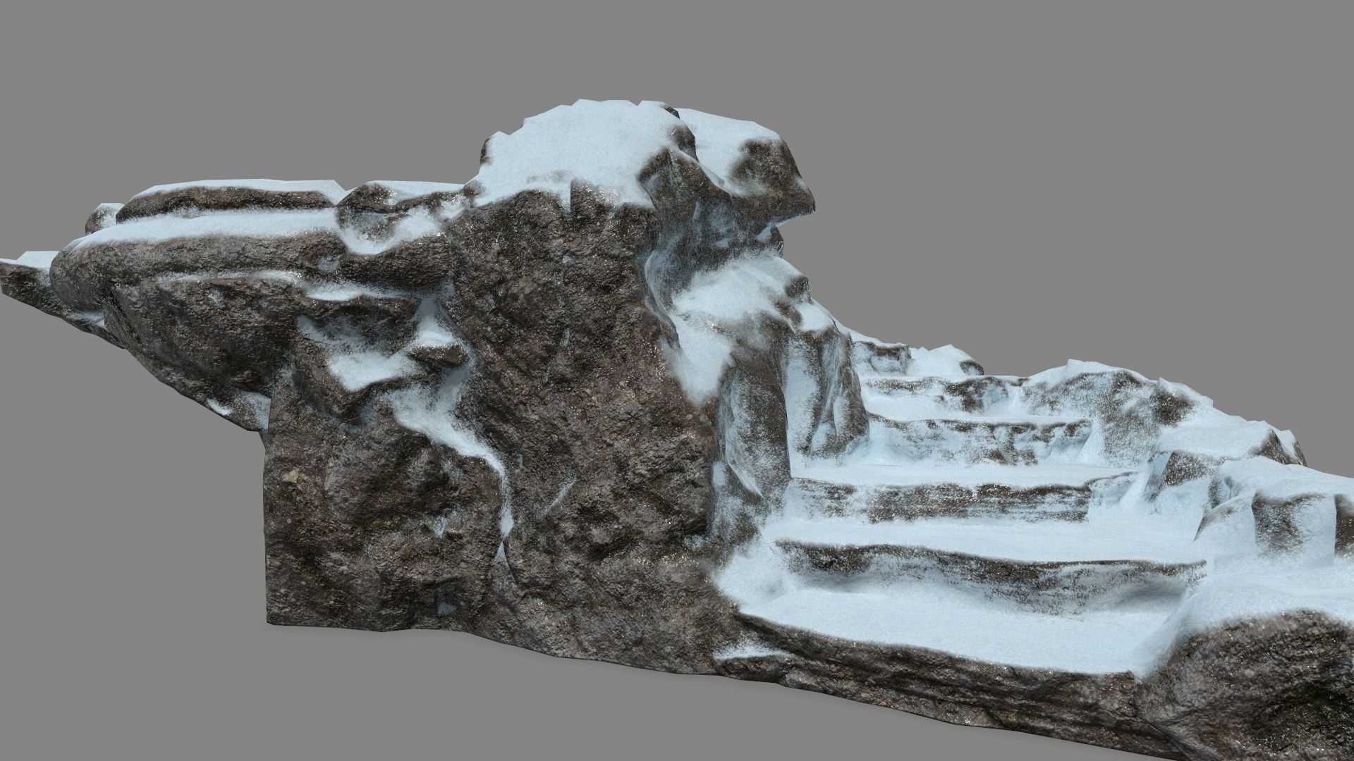 Snowy Ladder Low-poly 3D model_7