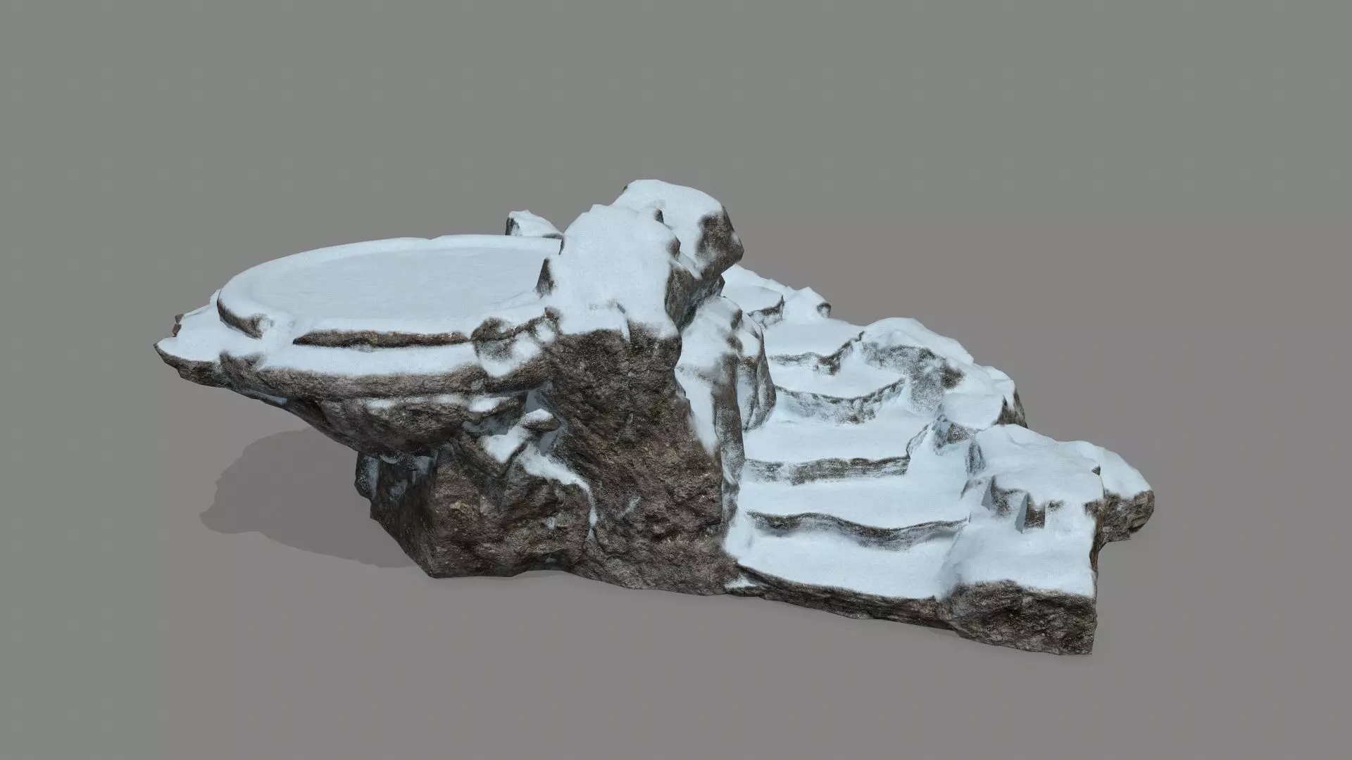 Snowy Ladder Low-poly 3D model_0