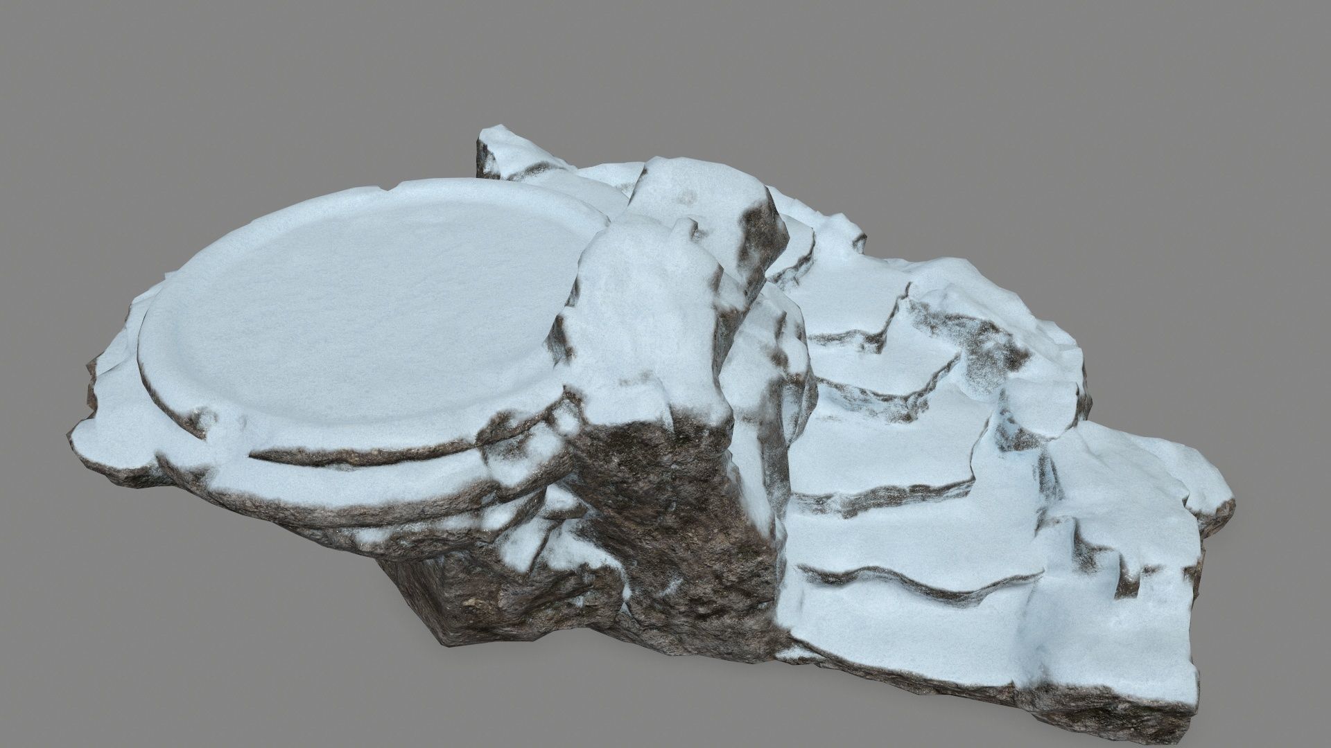 Snowy Ladder Low-poly 3D model_12