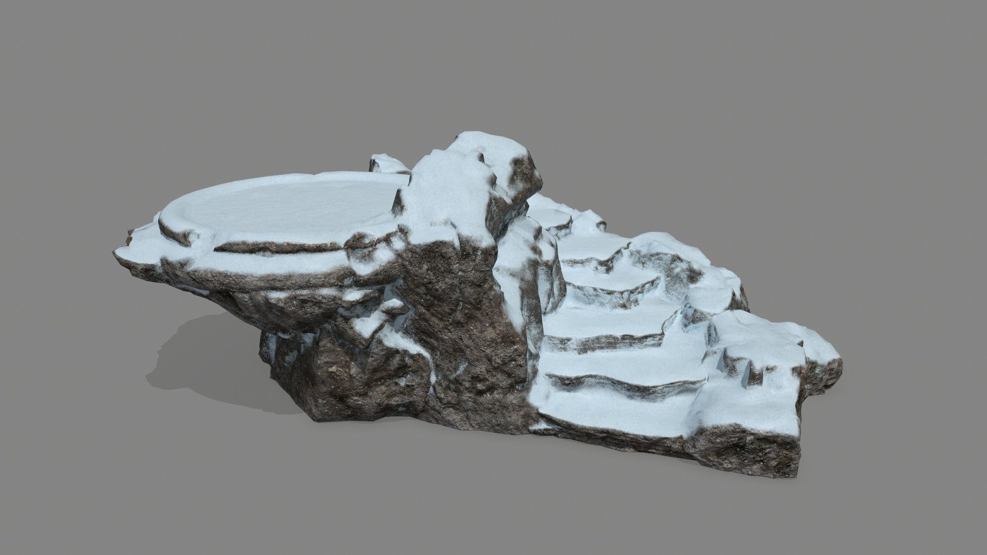 Snowy Ladder Low-poly 3D model_1