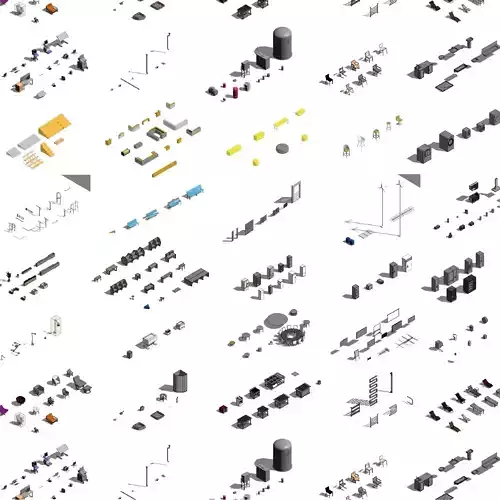 30 small packs families - Revit families - 269 families in total