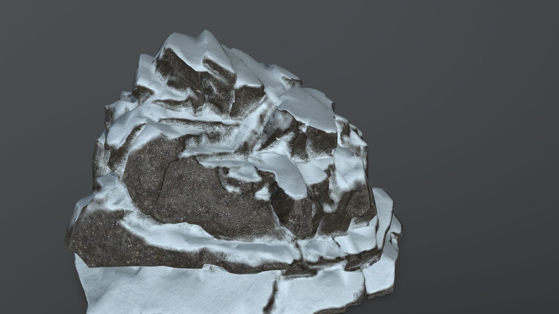 Snowy Mountain Low-poly 3D model_11