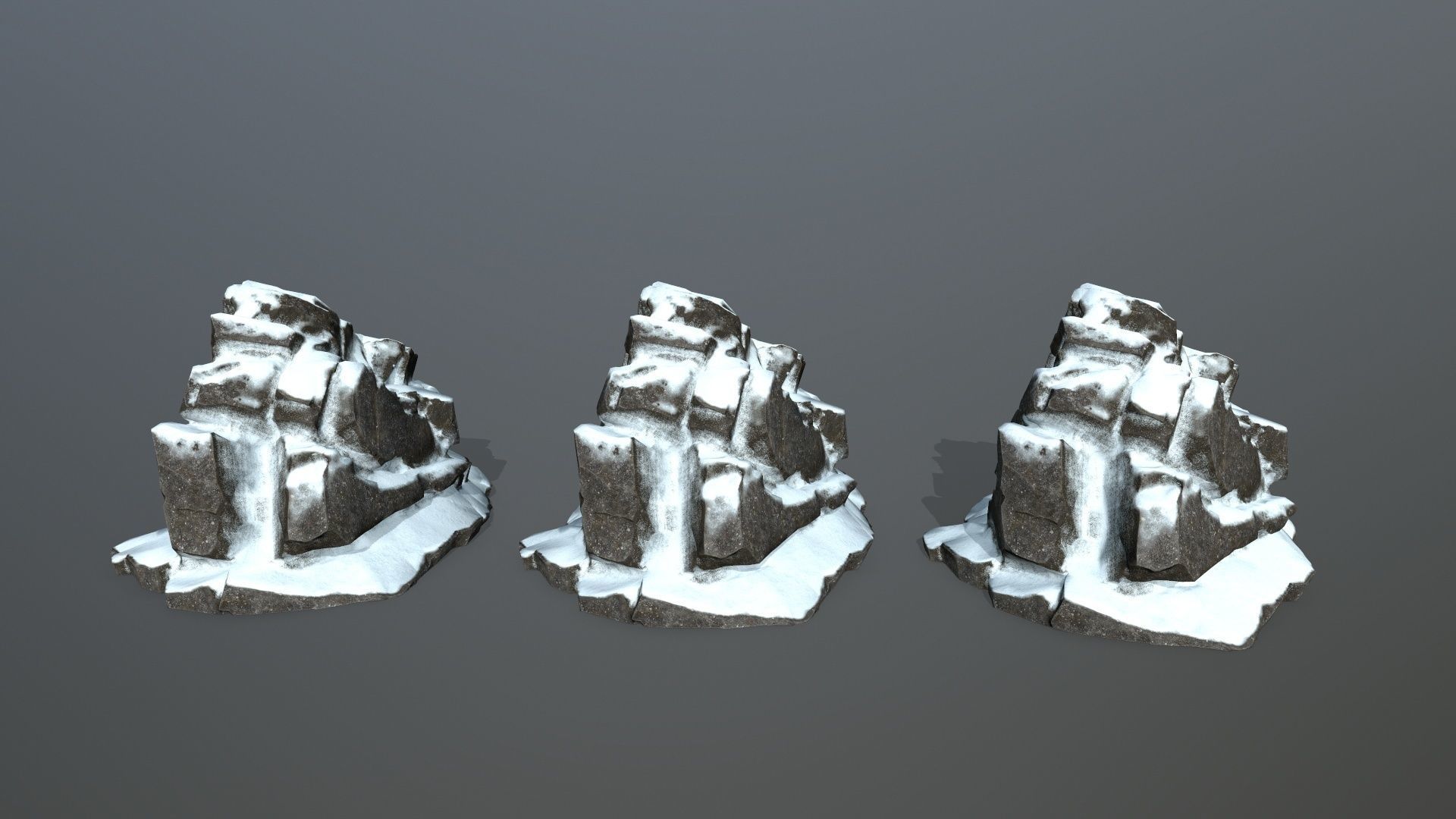 Snowy Mountain Low-poly 3D model_15