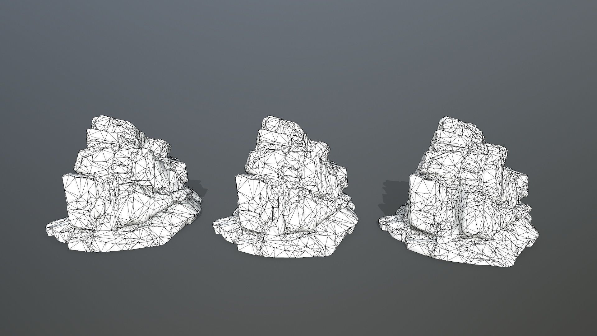 Snowy Mountain Low-poly 3D model_16
