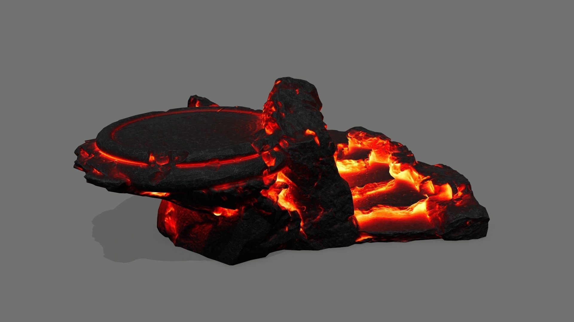 Volcanic Ladder Low-poly 3D model_7