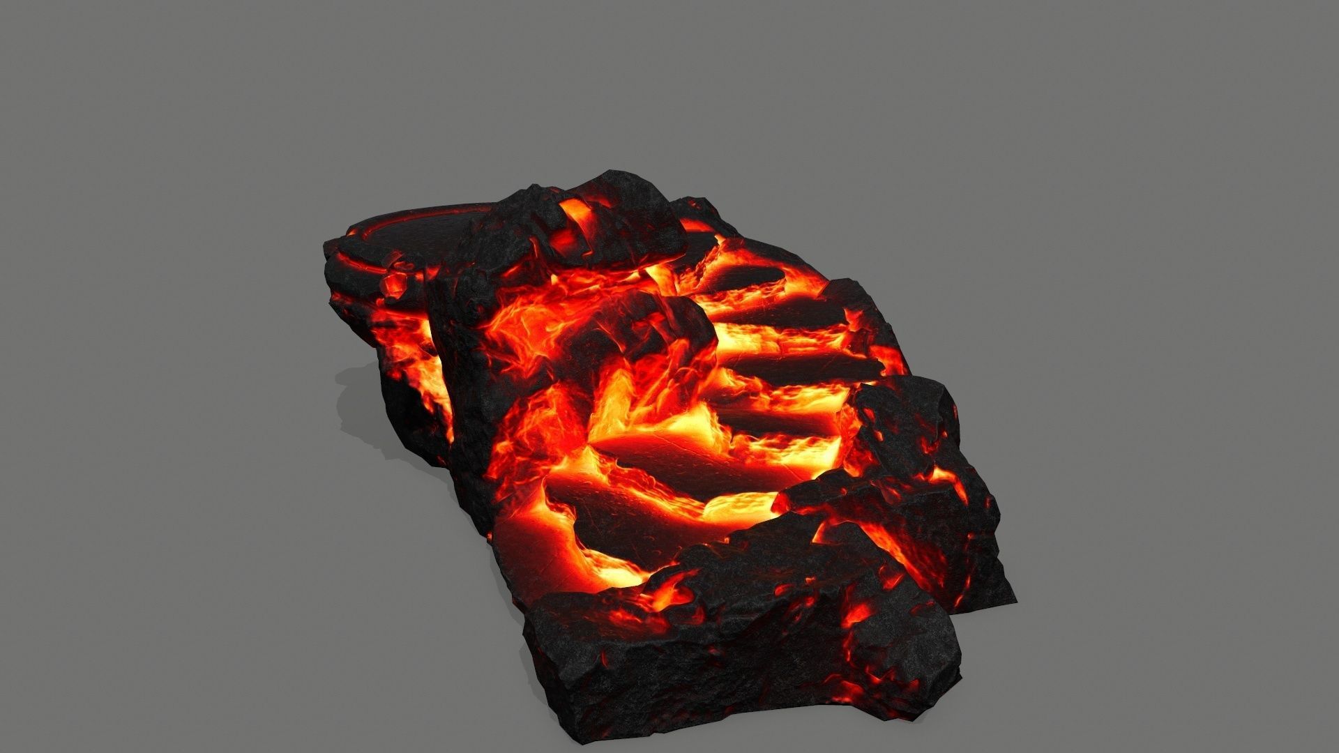 Volcanic Ladder Low-poly 3D model_2