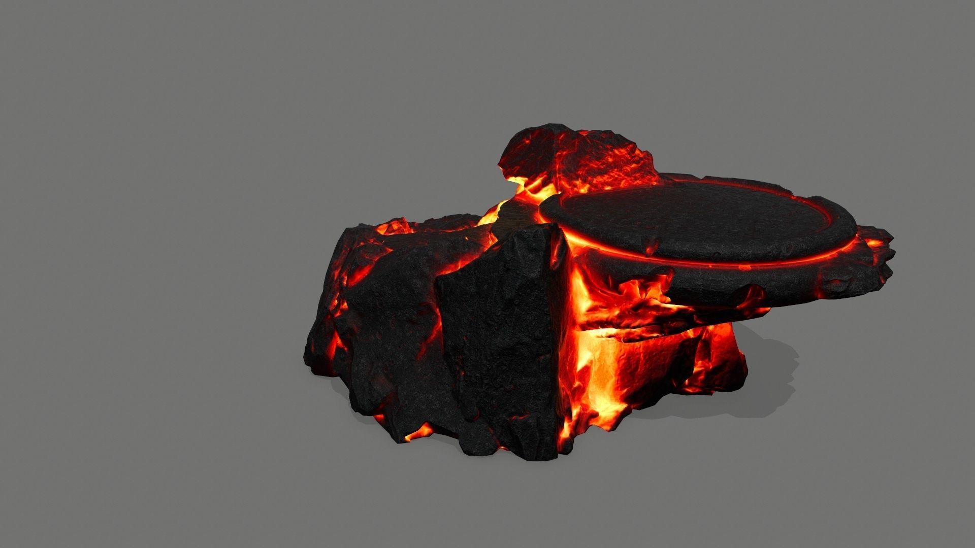 Volcanic Ladder Low-poly 3D model_5