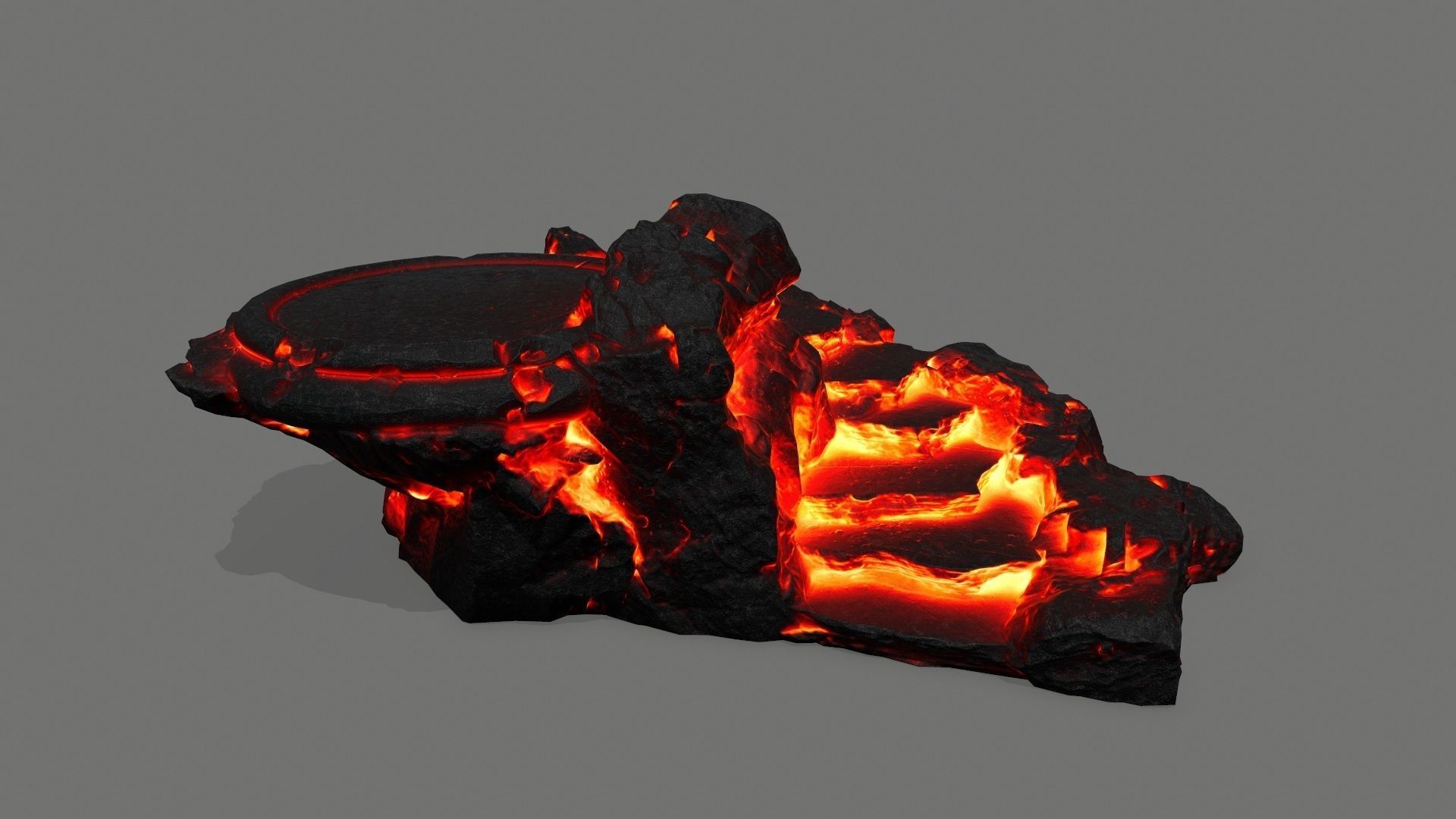 Volcanic Ladder Low-poly 3D model_1