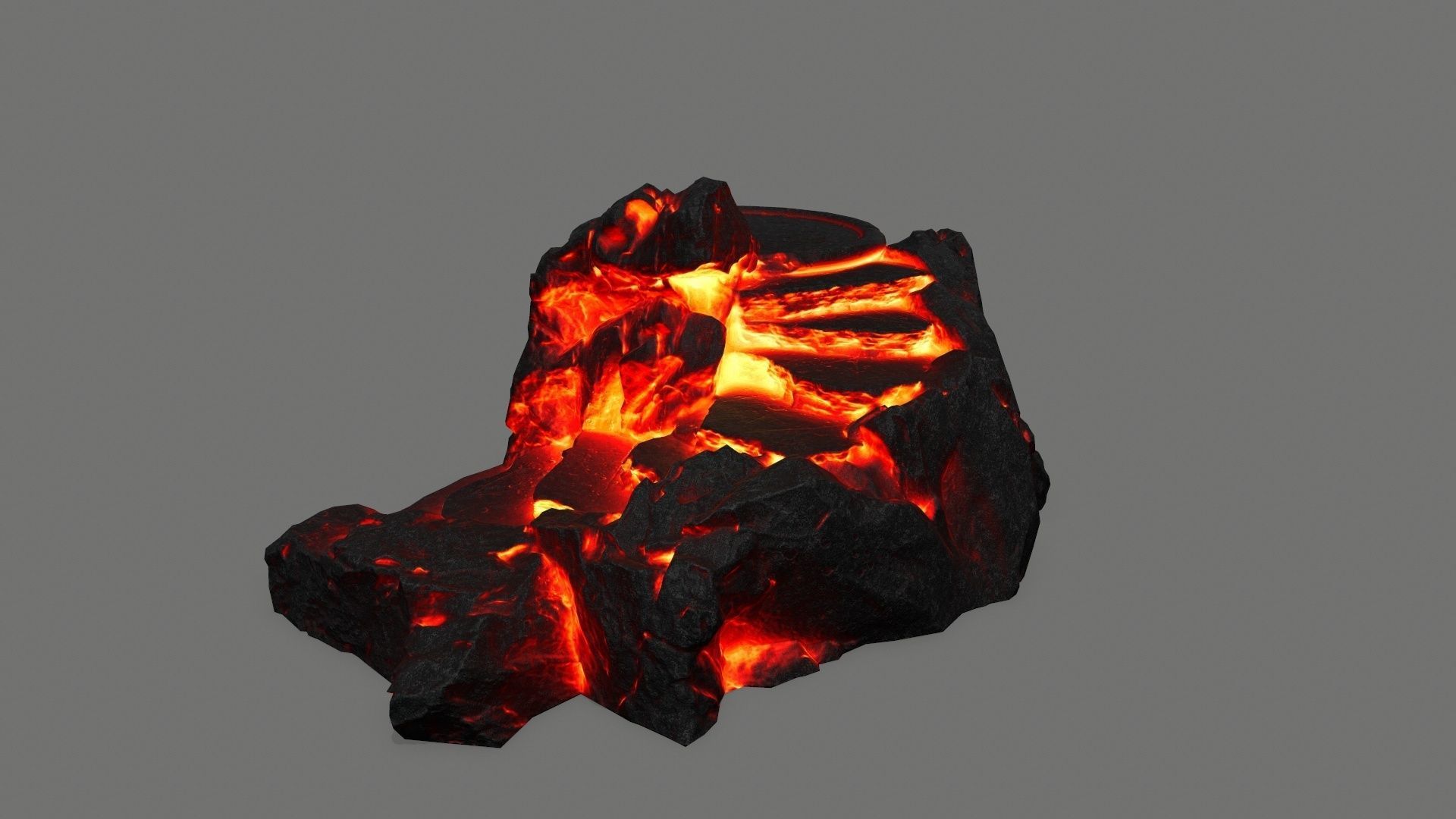 Volcanic Ladder Low-poly 3D model_3