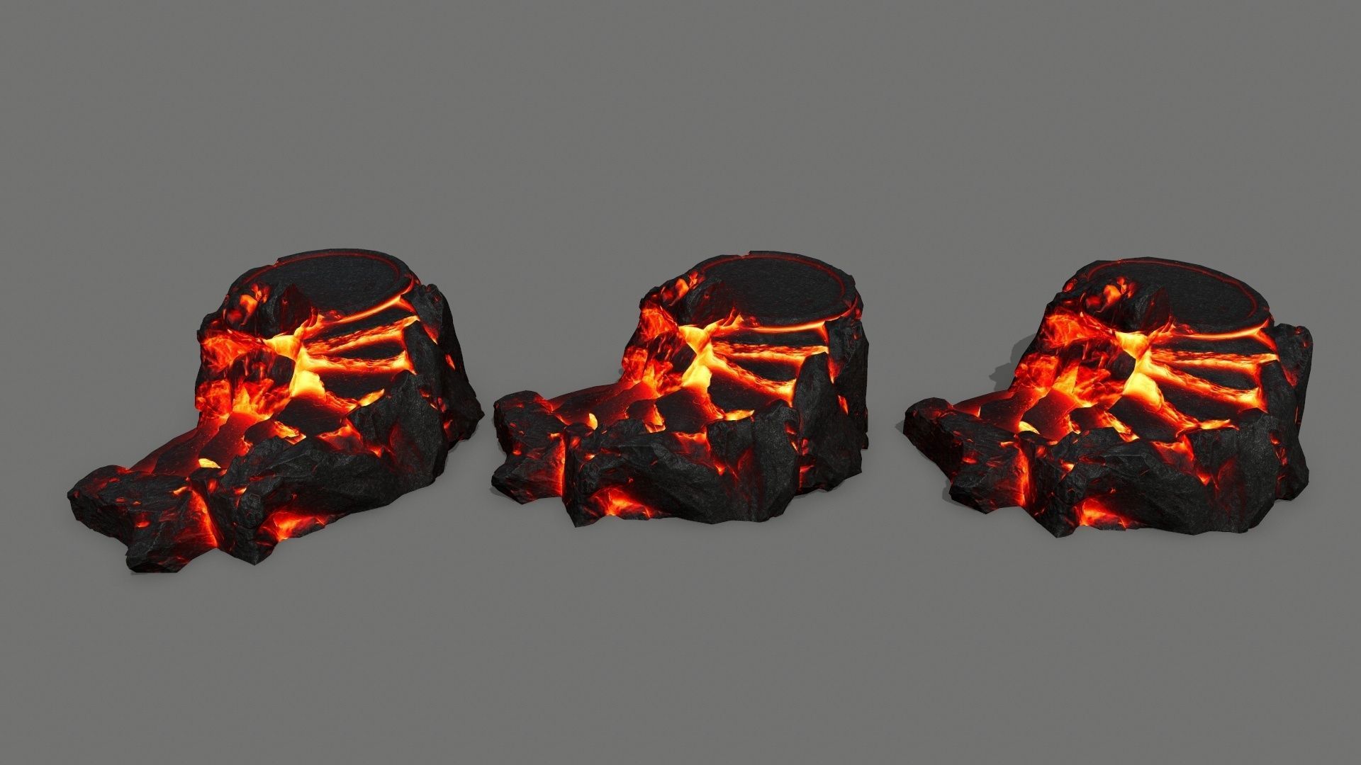 Volcanic Ladder Low-poly 3D model_14