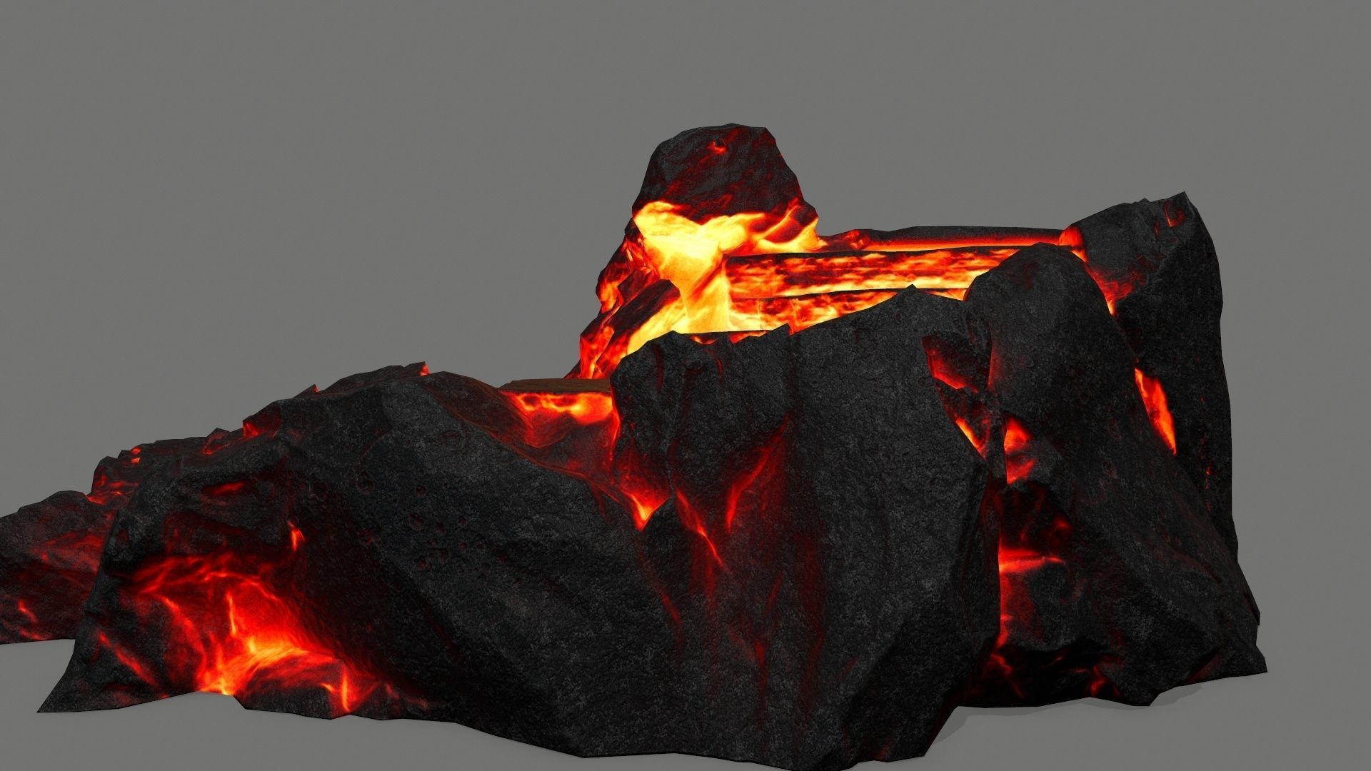 Volcanic Ladder Low-poly 3D model_9