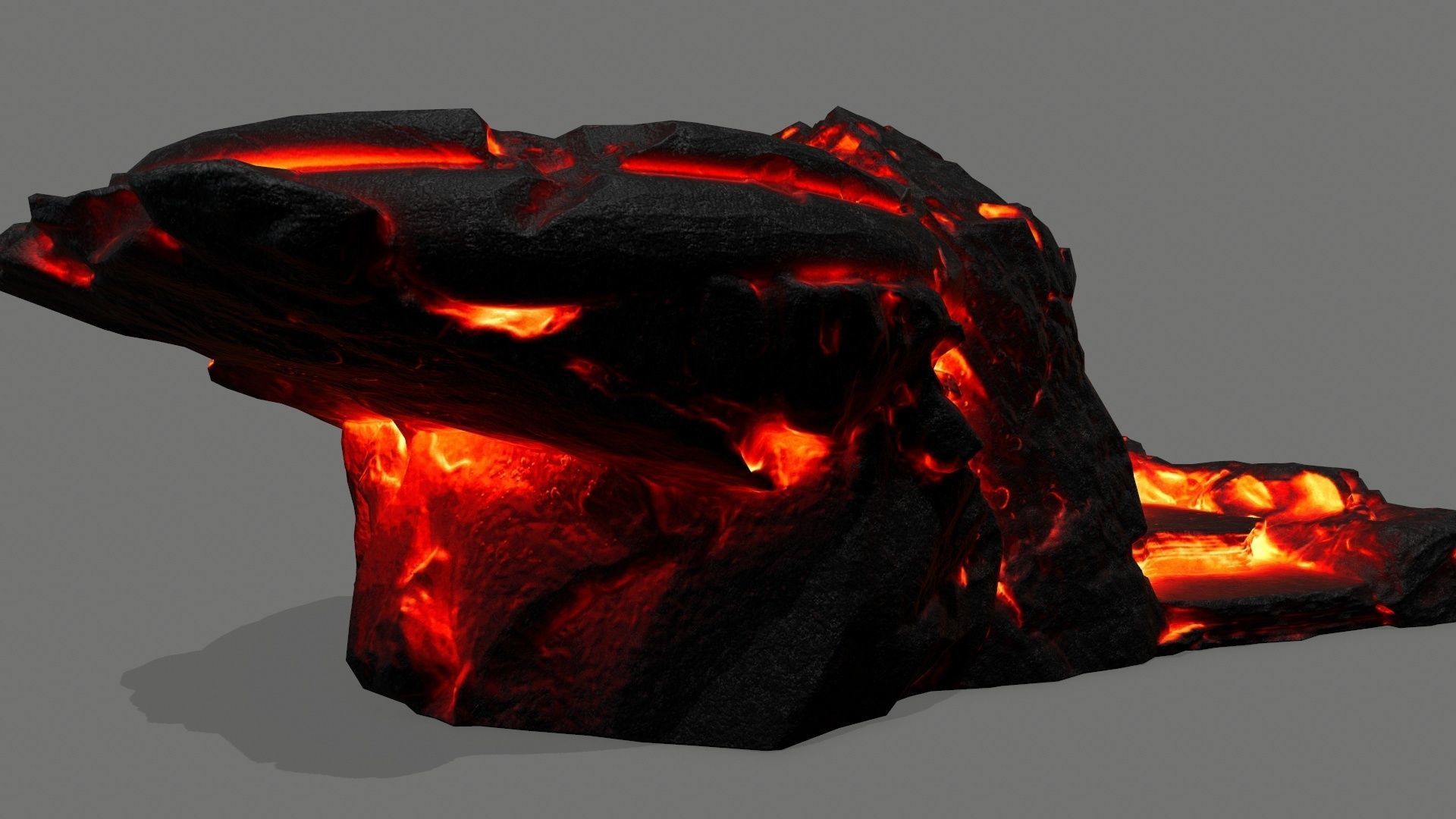 Volcanic Ladder Low-poly 3D model_12