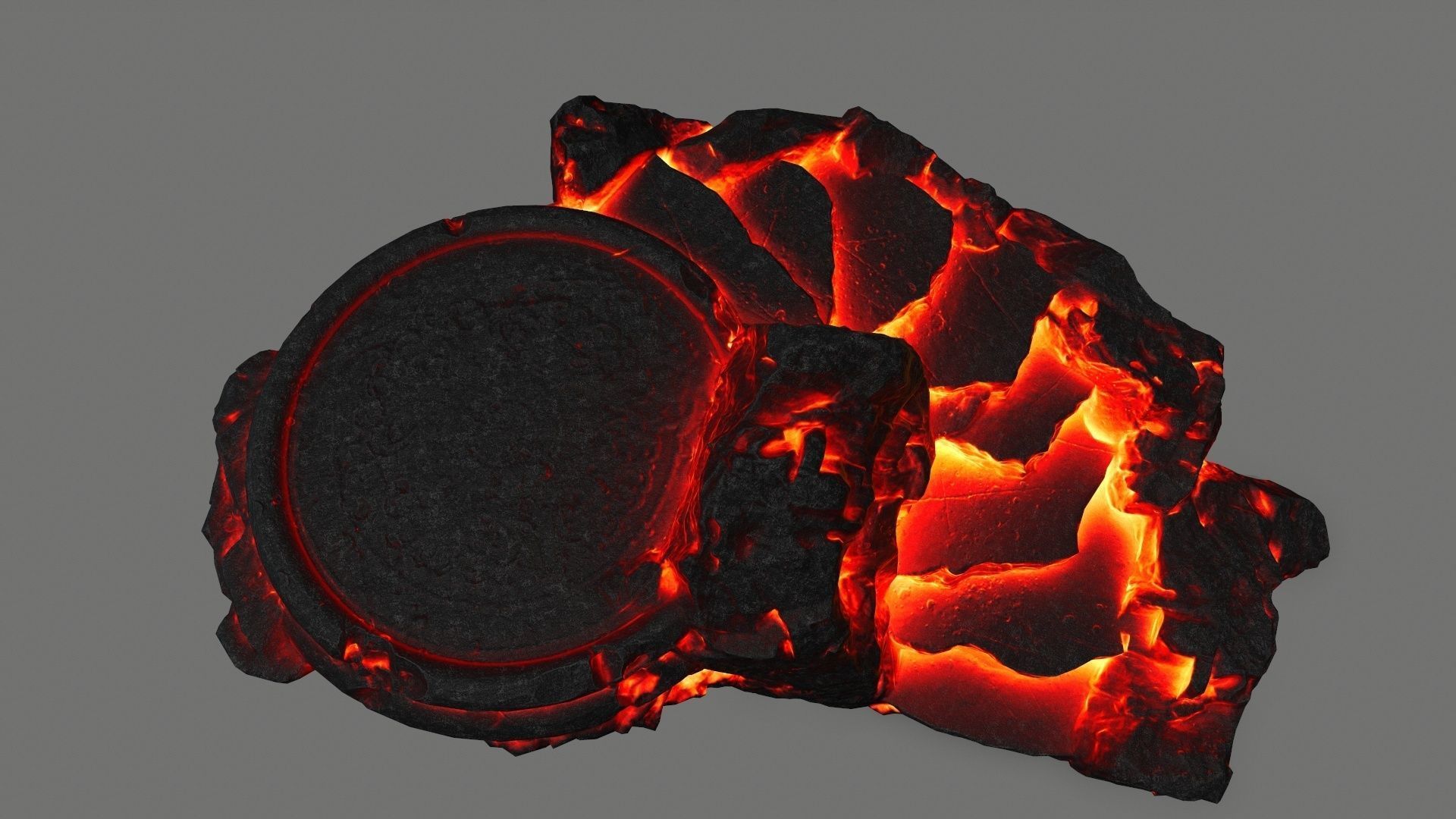 Volcanic Ladder Low-poly 3D model_13