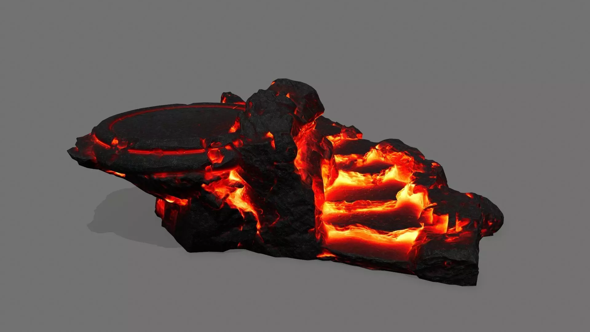 Volcanic Ladder Low-poly 3D model_0