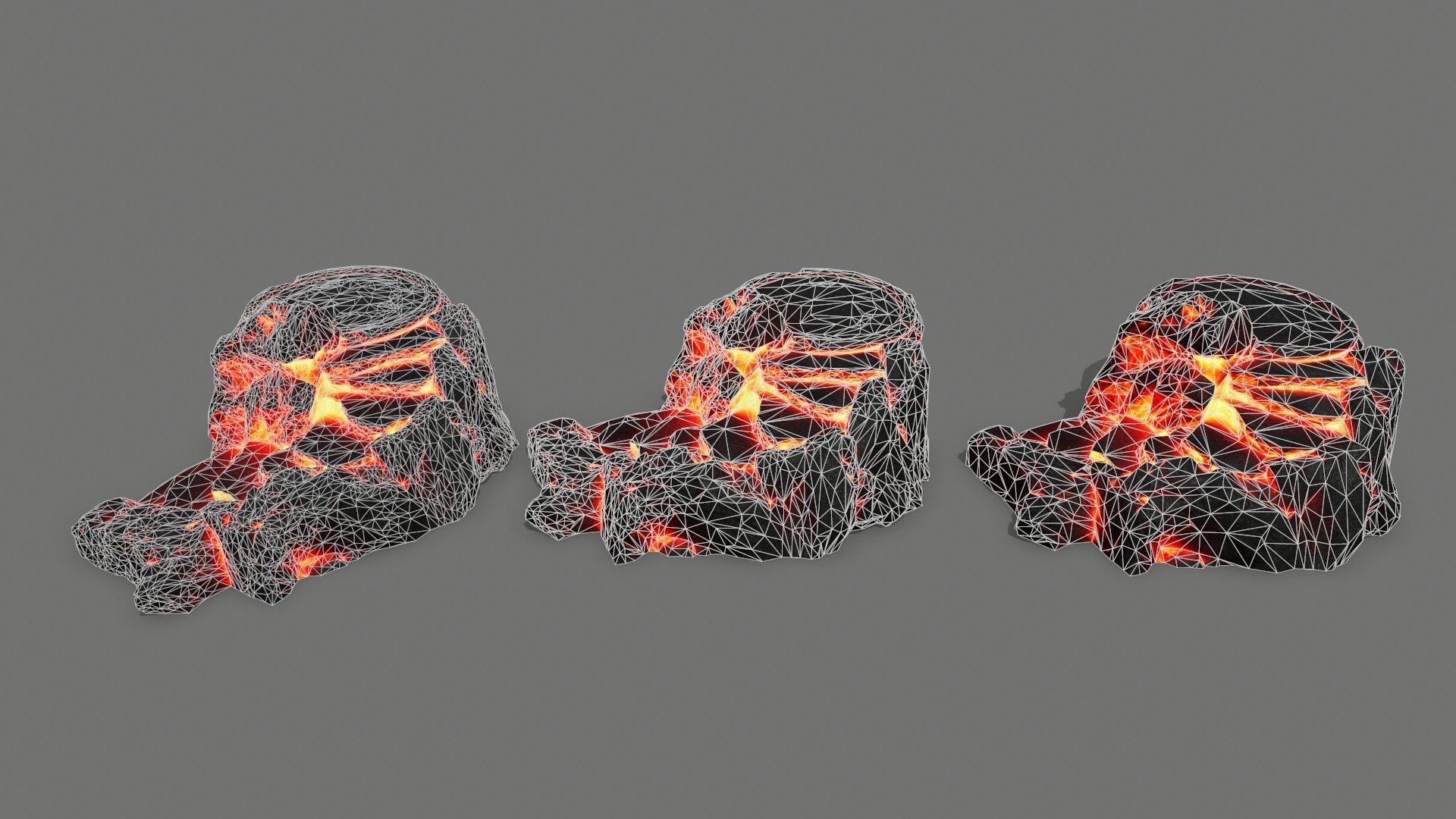 Volcanic Ladder Low-poly 3D model_15