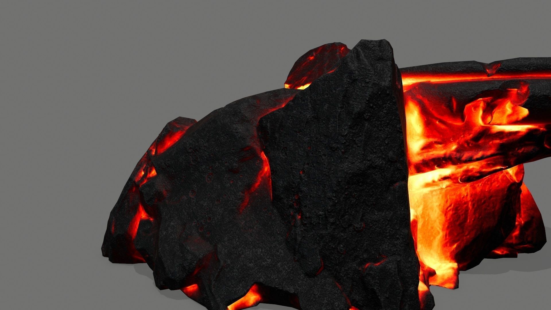 Volcanic Ladder Low-poly 3D model_10