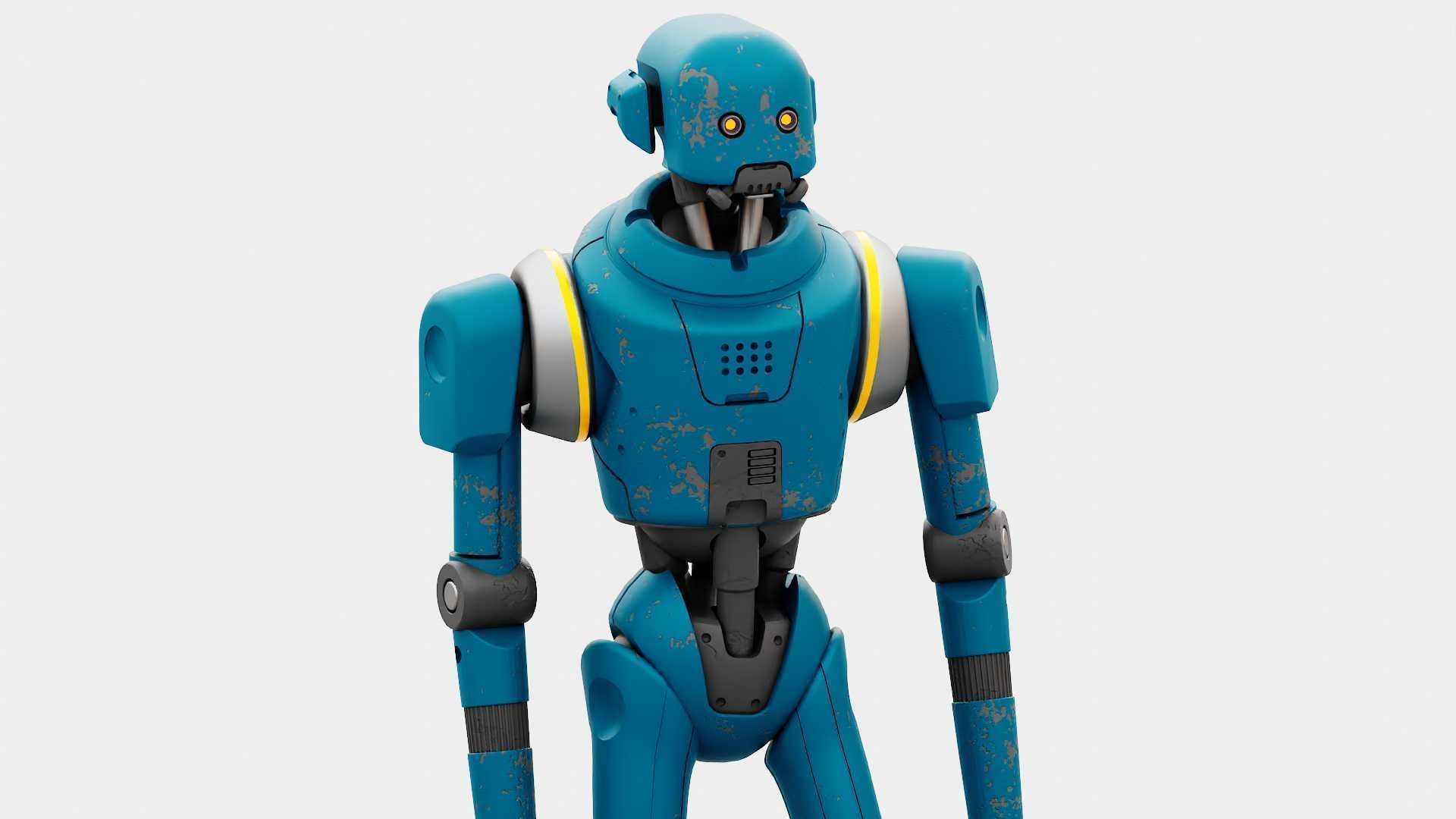 IMPERIAL PROTOCOL DROID RIGGED 3D model_23