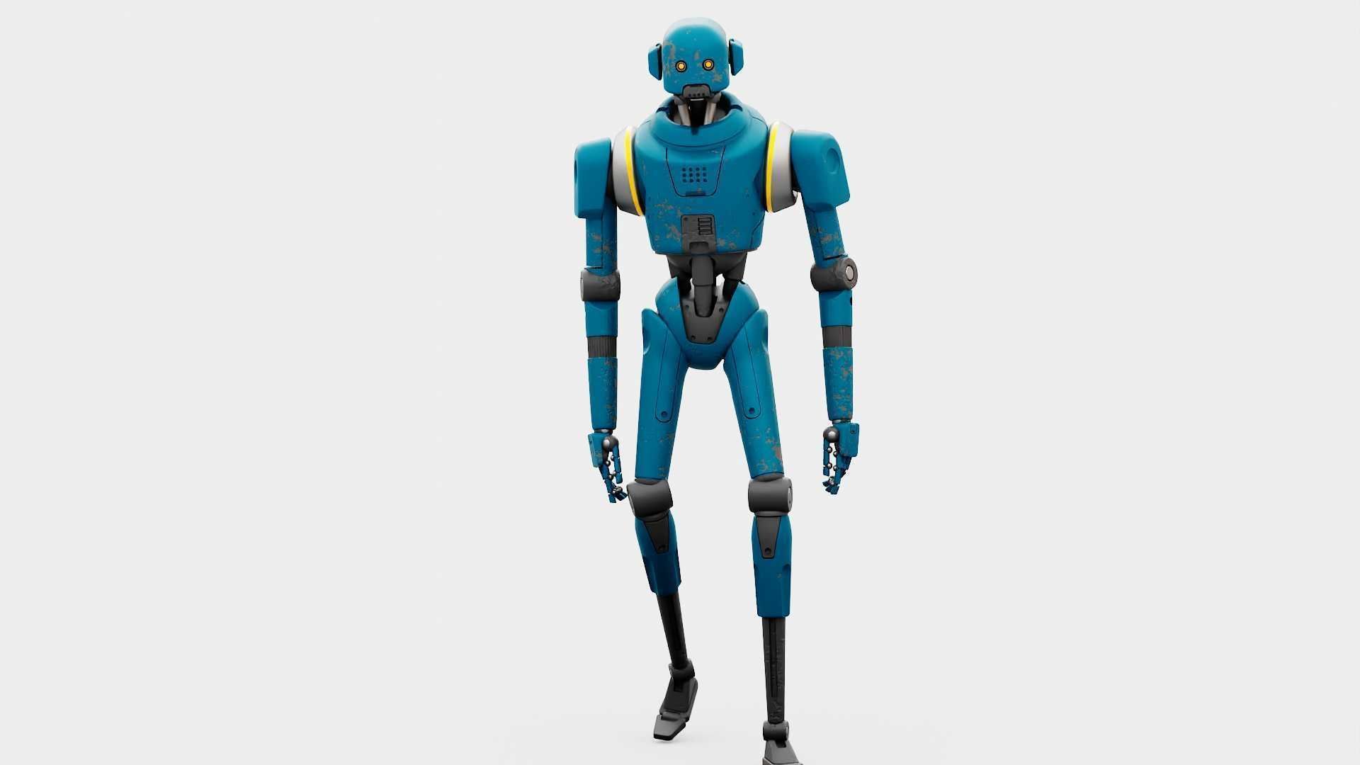 IMPERIAL PROTOCOL DROID RIGGED 3D model_21