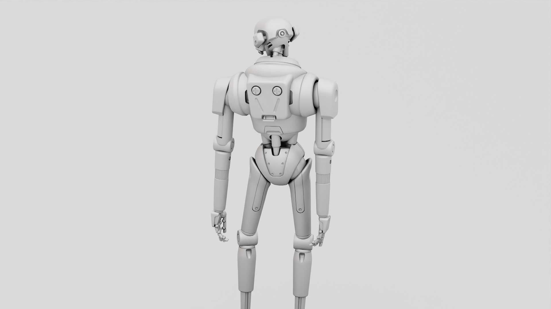 IMPERIAL PROTOCOL DROID RIGGED 3D model_33