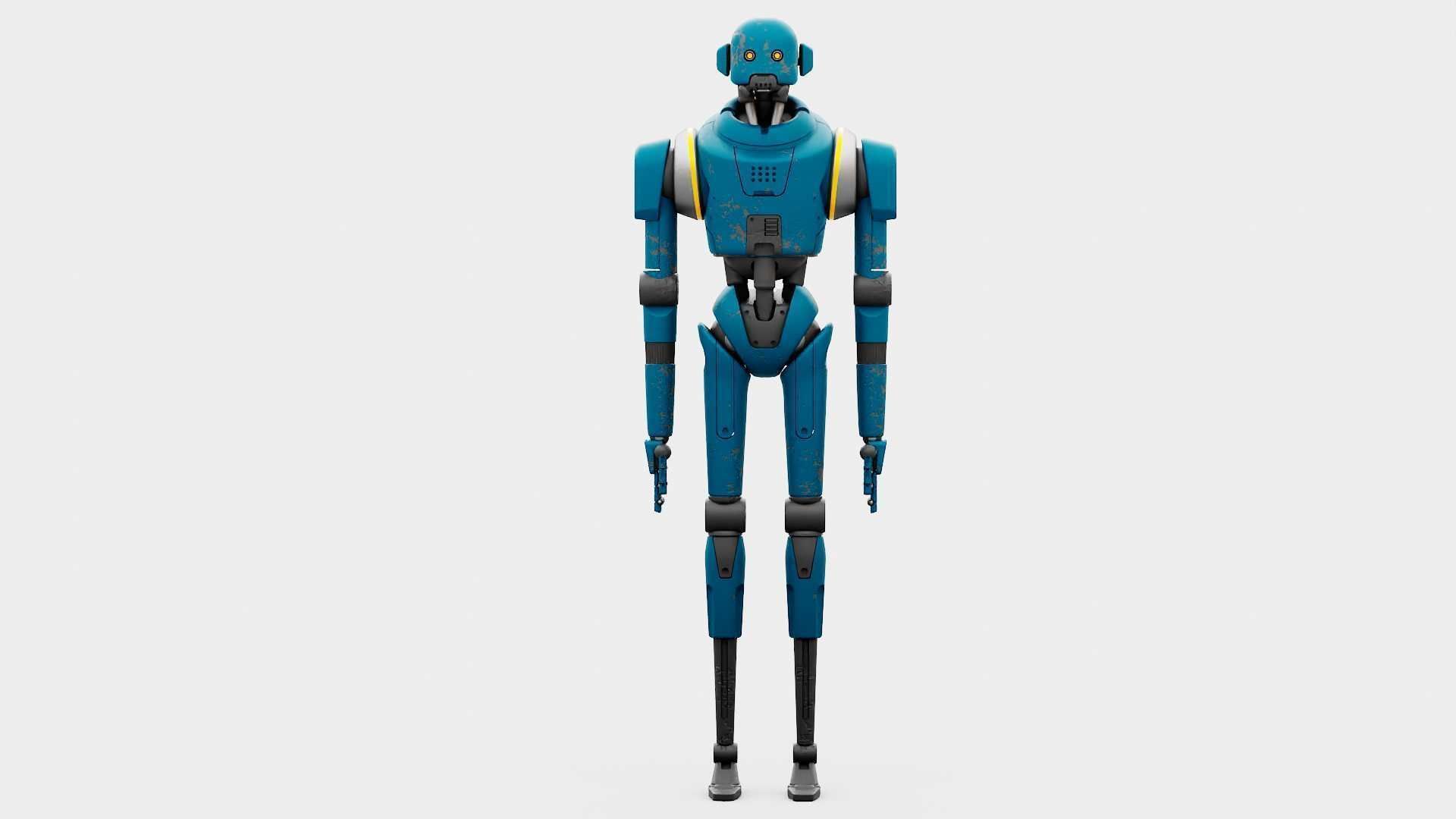 IMPERIAL PROTOCOL DROID RIGGED 3D model_29