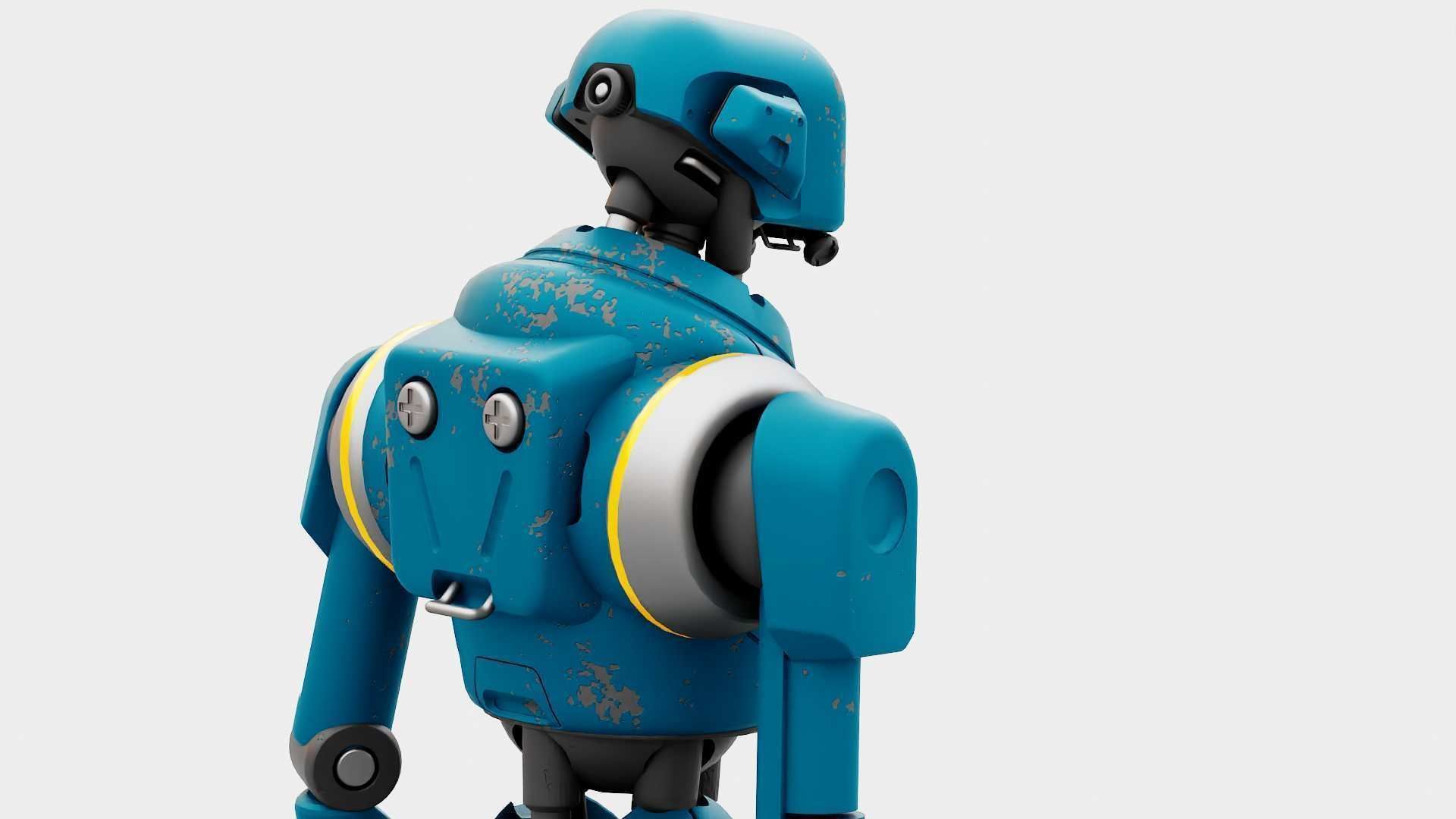 IMPERIAL PROTOCOL DROID RIGGED 3D model_25