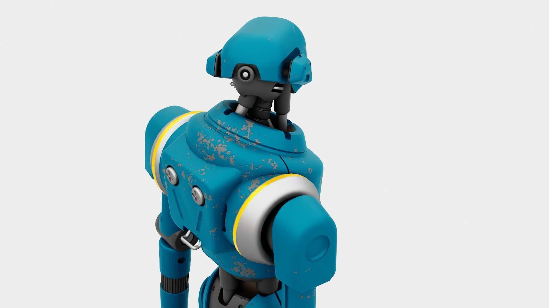 IMPERIAL PROTOCOL DROID RIGGED 3D model_17