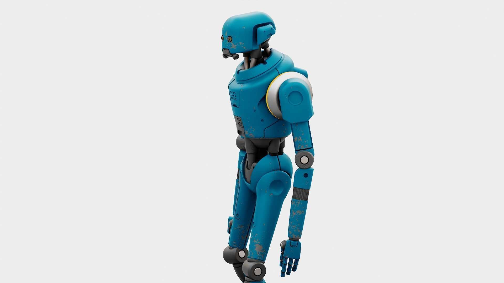 IMPERIAL PROTOCOL DROID RIGGED 3D model_26