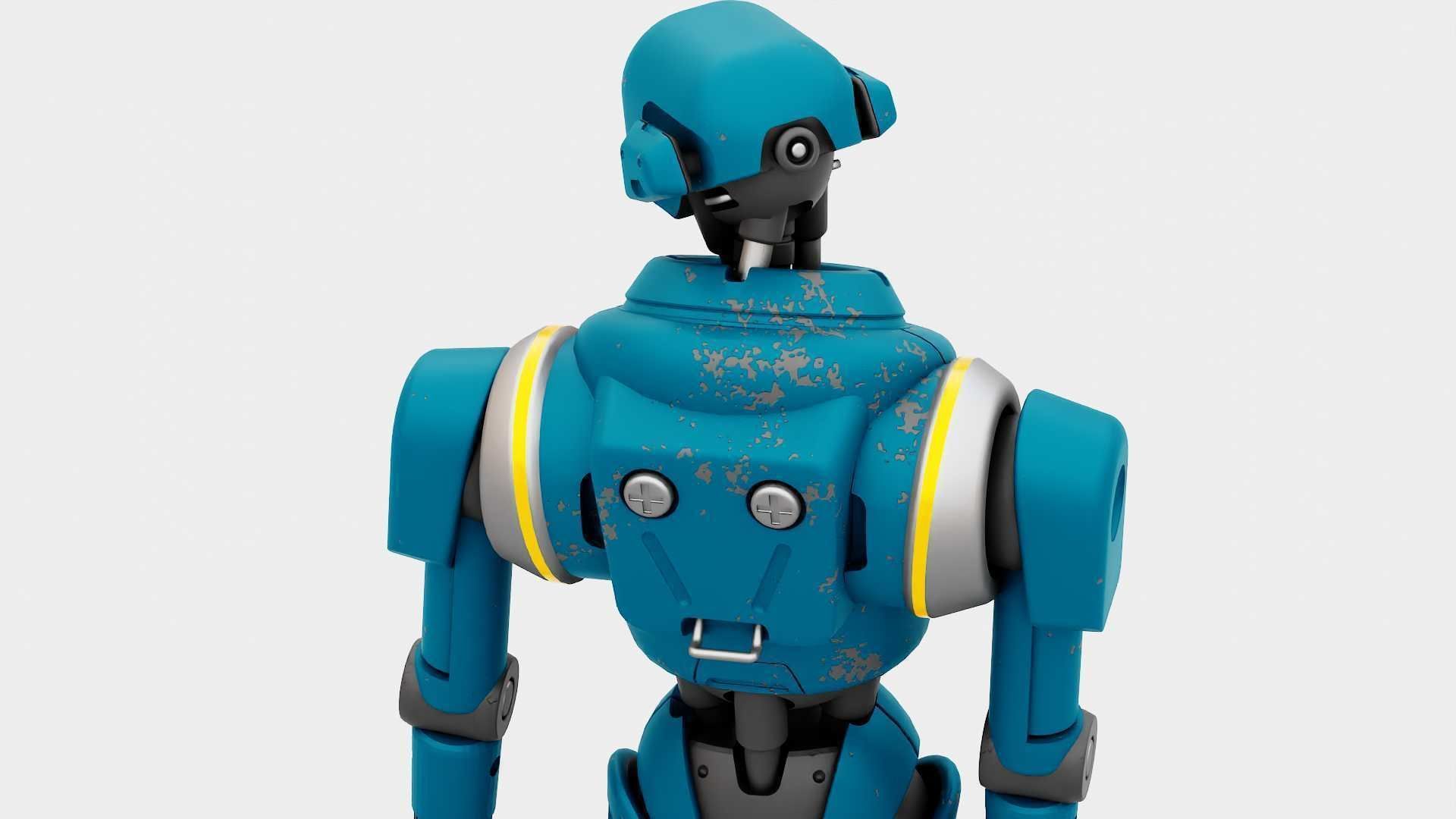 IMPERIAL PROTOCOL DROID RIGGED 3D model_18